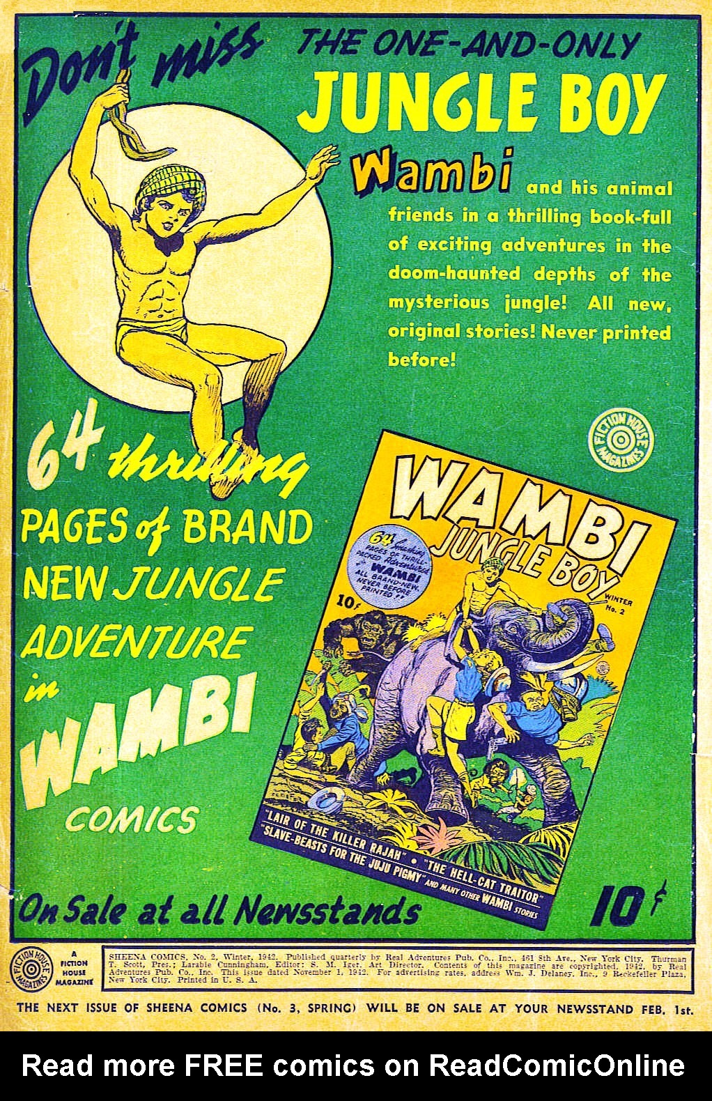 Read online Sheena, Queen of the Jungle (1942) comic -  Issue #2 - 2