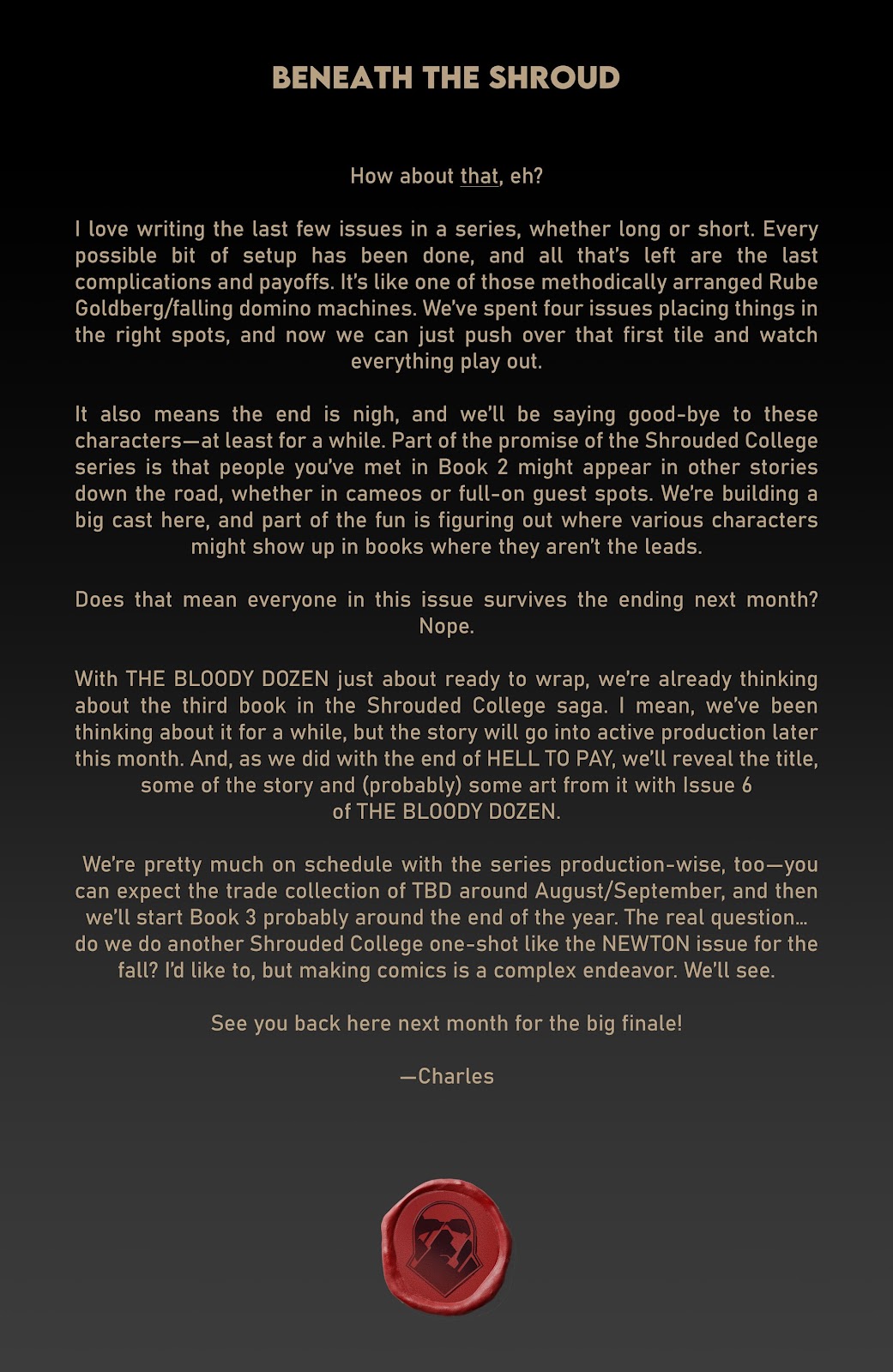 The Bloody Dozen: A Tale of the Shrouded College issue 5 - Page 20