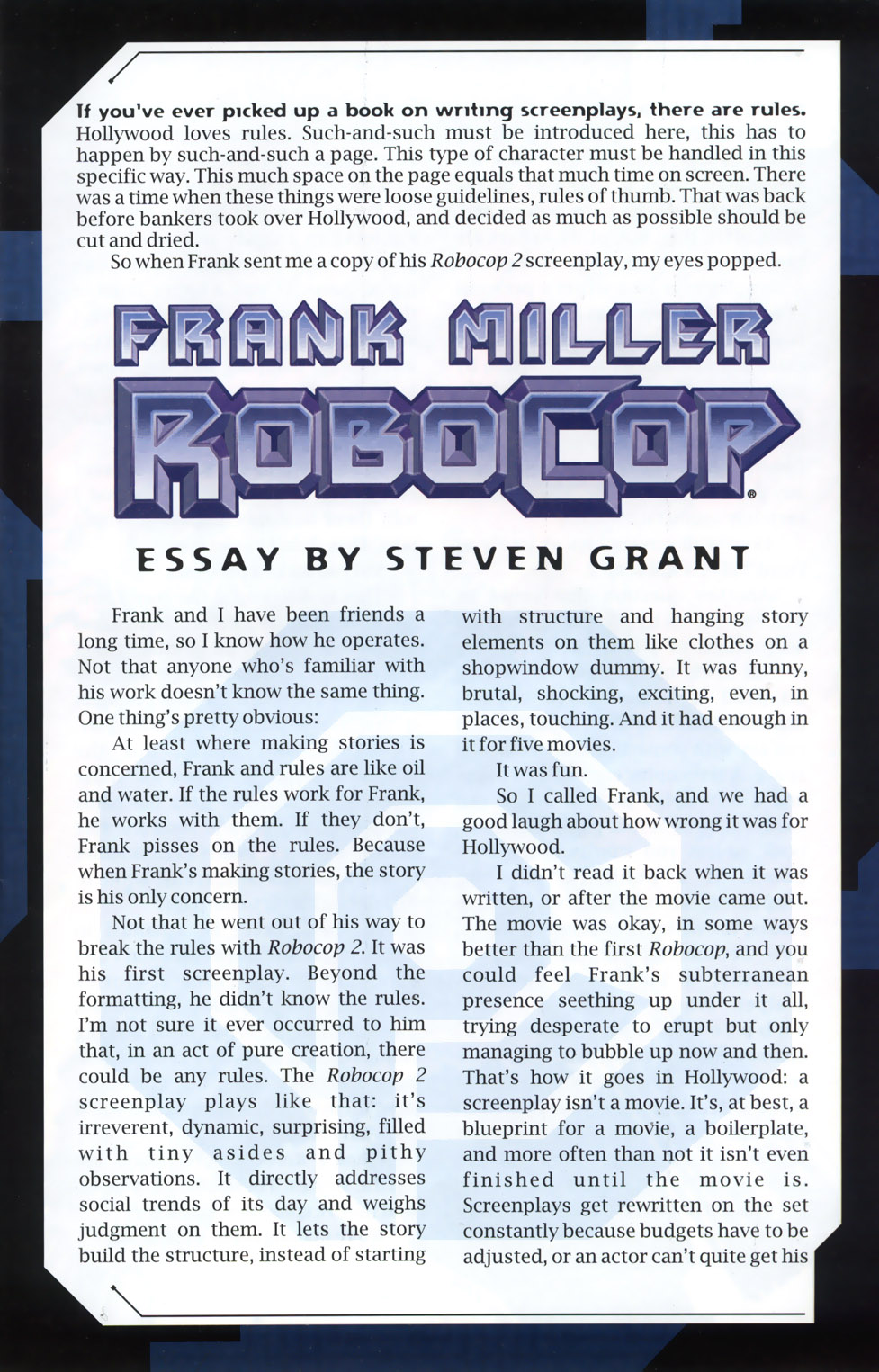 Frank Miller's Robocop / Stargate SG1 FCBD Edition issue Full - Page 3