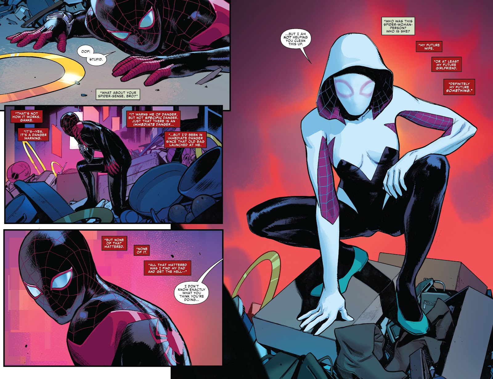 Spider-Gwen: Ghost-Spider Modern Era Epic Collection: Edge of Spider-Verse issue Weapon of Choice (Part 1) - Page 232