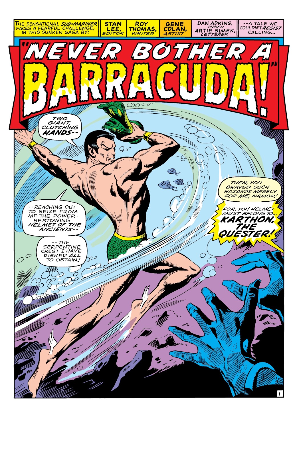 Namor, The Sub-Mariner Epic Collection: Enter The Sub-Mariner issue Who Strikes For Atlantis (Part 1) - Page 132