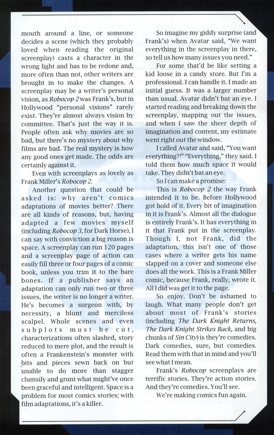 Frank Miller's Robocop / Stargate SG1 FCBD Edition issue Full - Page 4