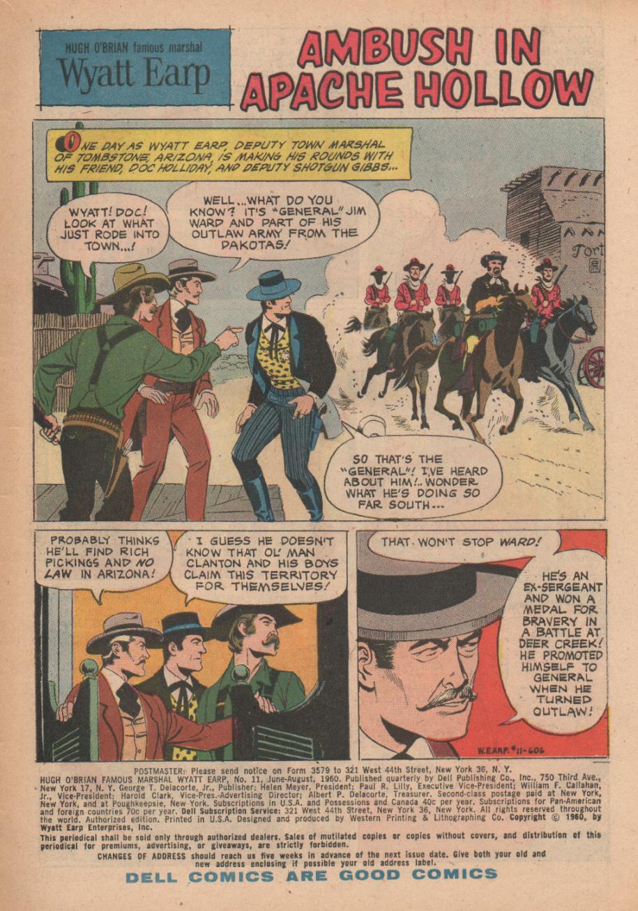 Hugh O'Brian, Famous Marshal Wyatt Earp issue 11 - Page 3