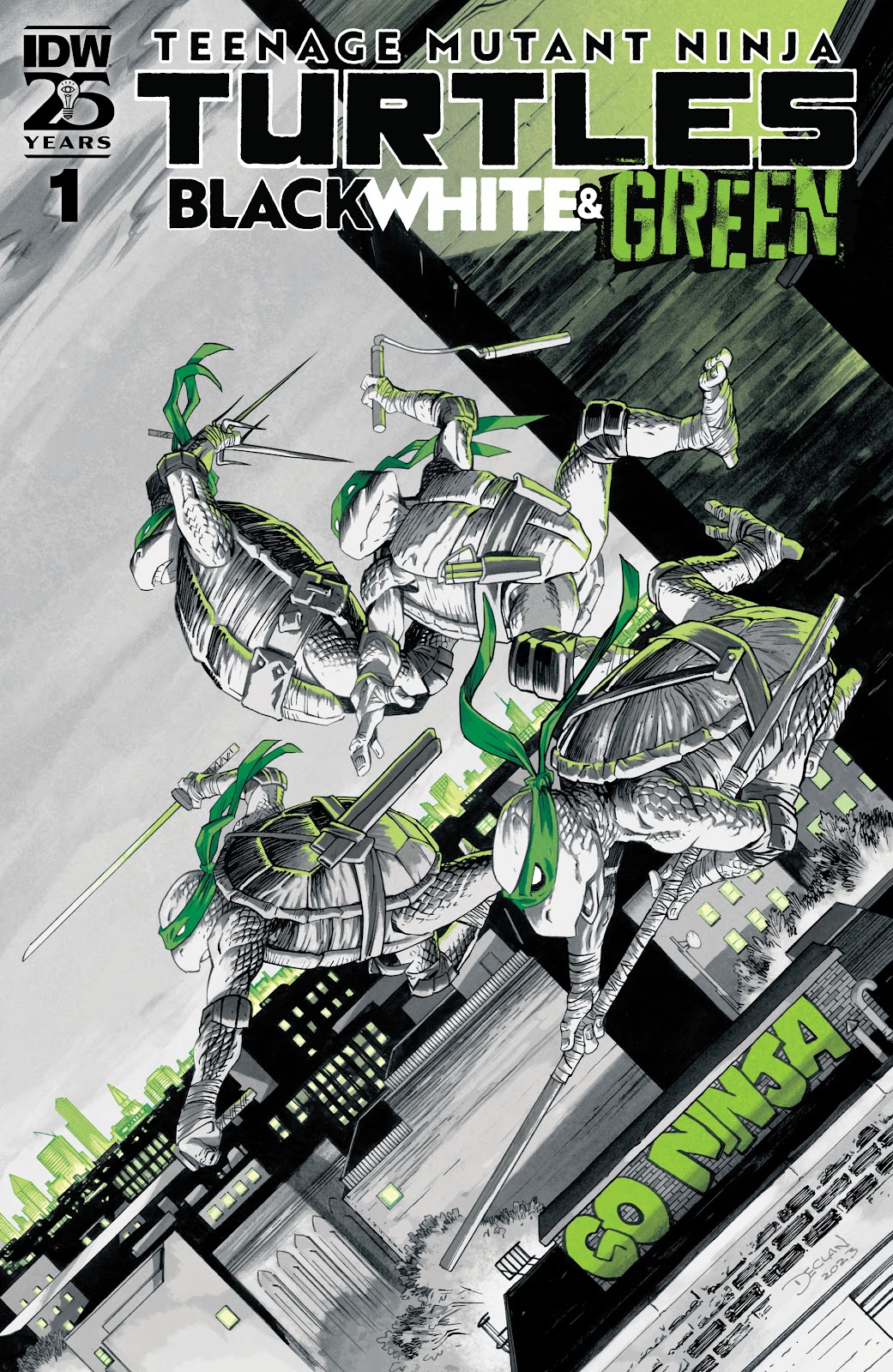 Teenage Mutant Ninja Turtles: Black, White, & Green 1 Page 1