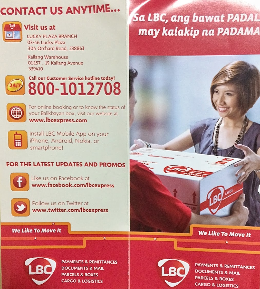 Singapore Balikbayan Box LBC
