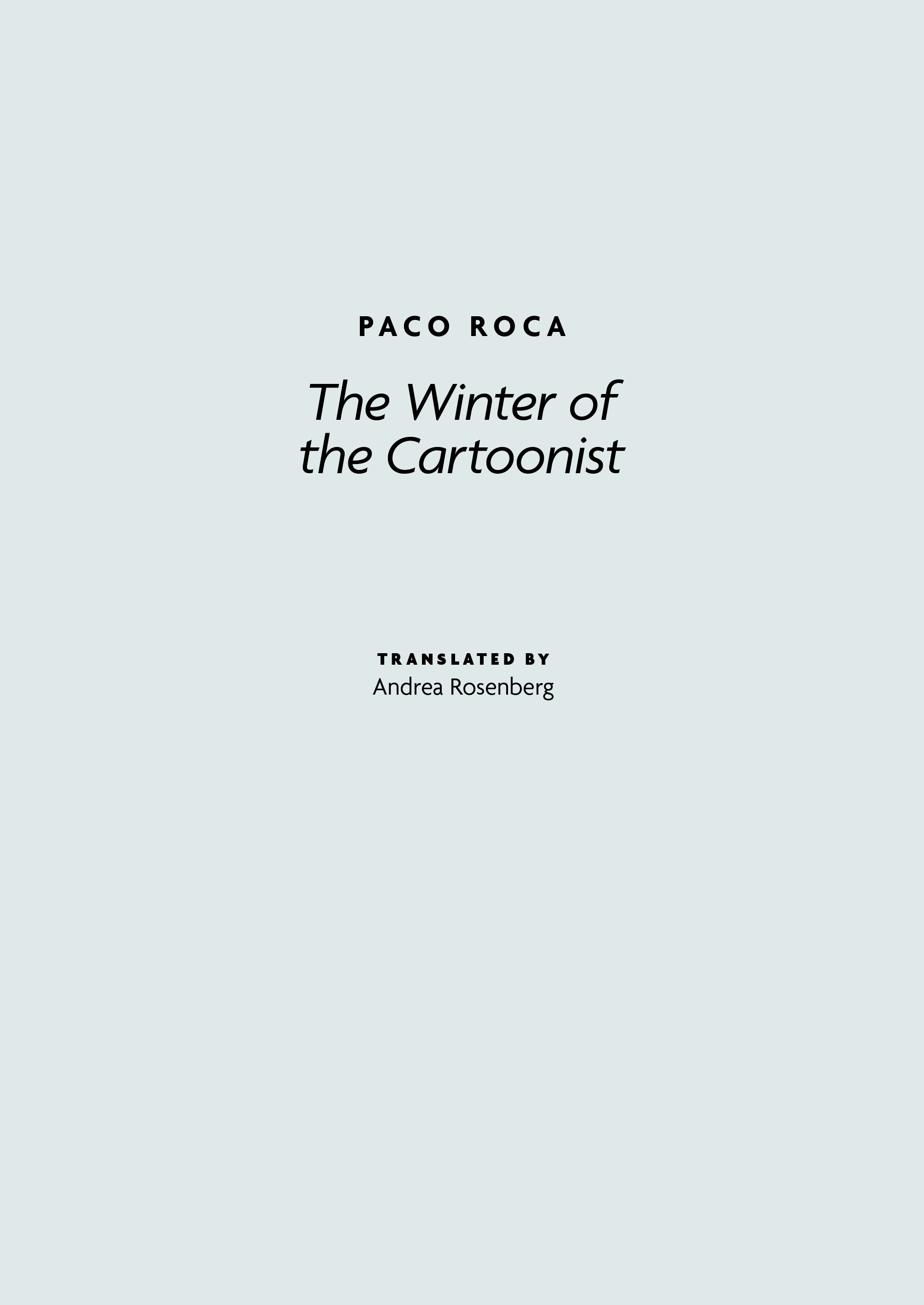 Read online The Winter of the Cartoonist comic -  Issue # TPB - 2