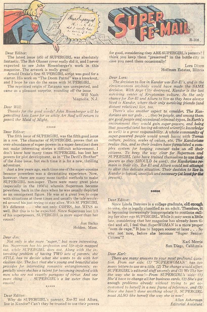 Read online Supergirl (1972) comic -  Issue #9 - 22