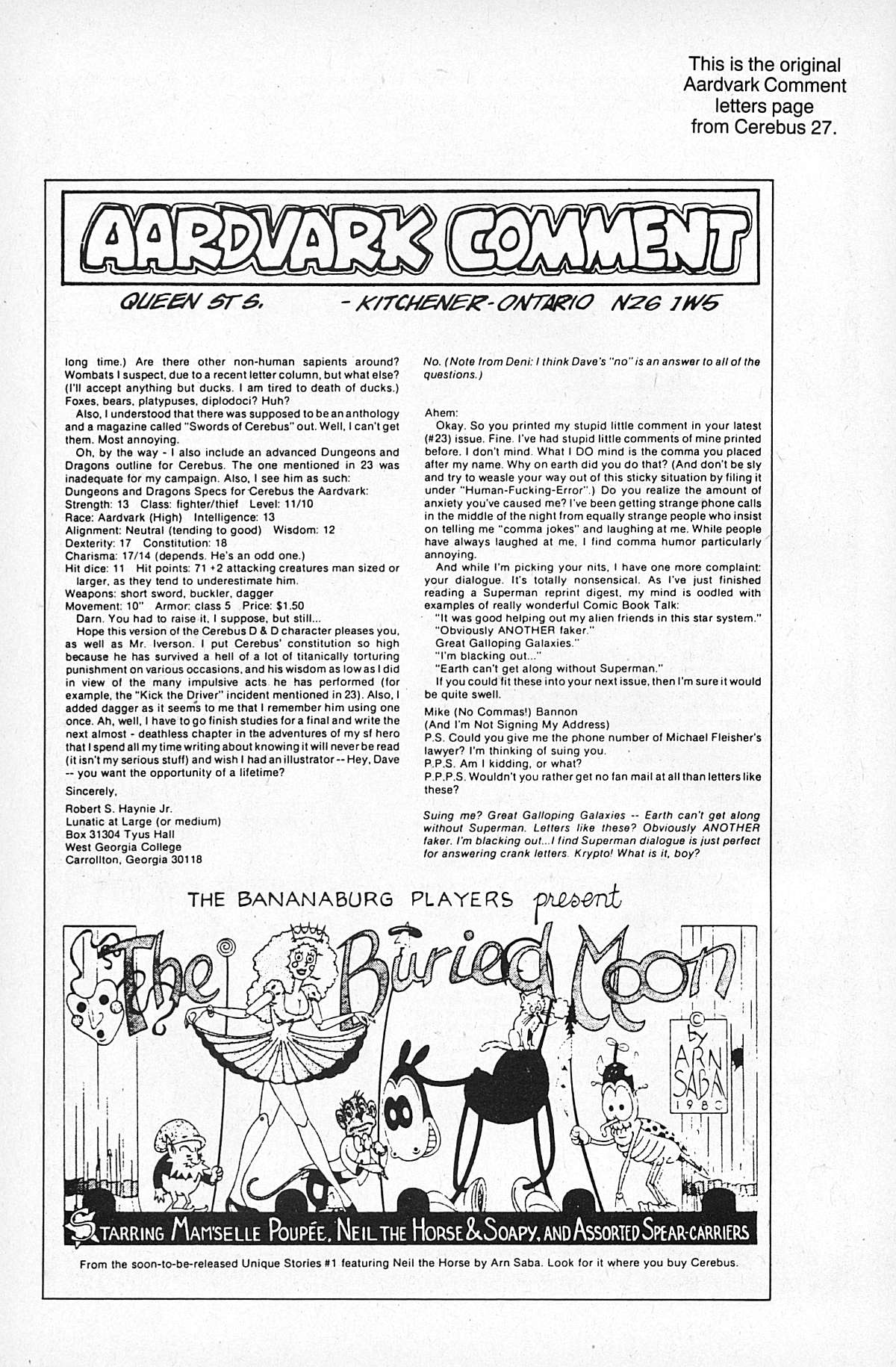 Read online Cerebus comic -  Issue #27 - 28