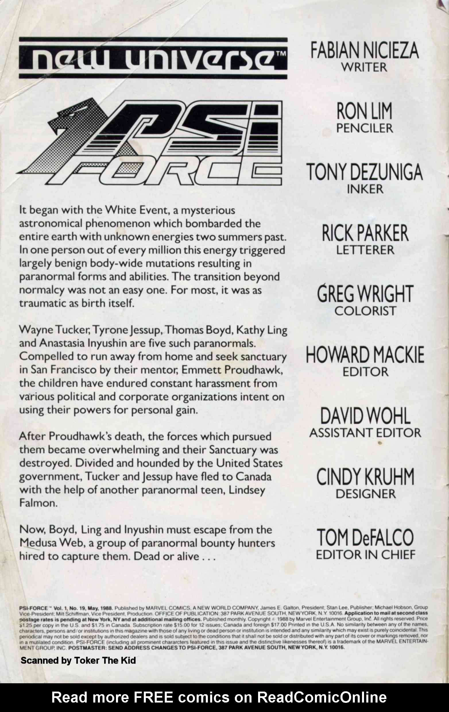 Read online Psi-Force comic -  Issue #19 - 2