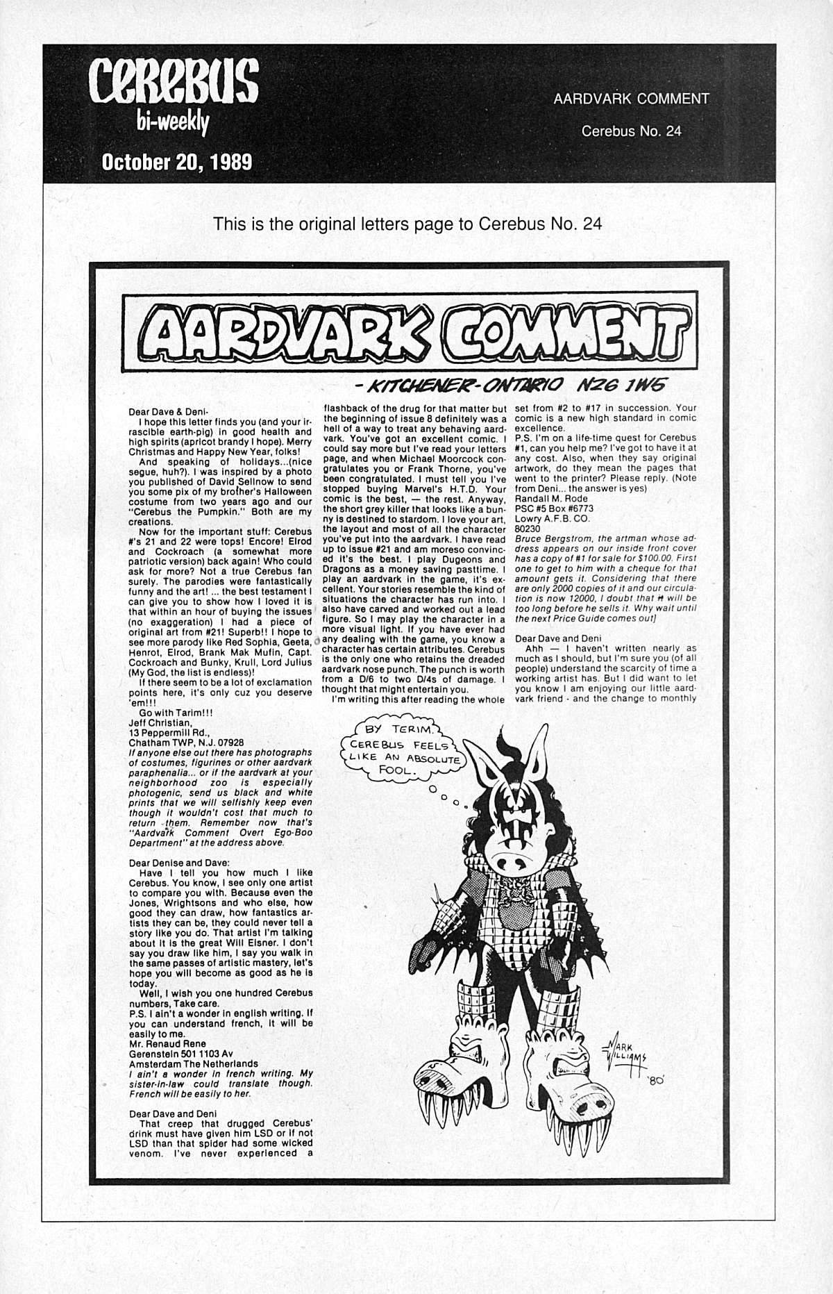 Read online Cerebus comic -  Issue #24 - 27