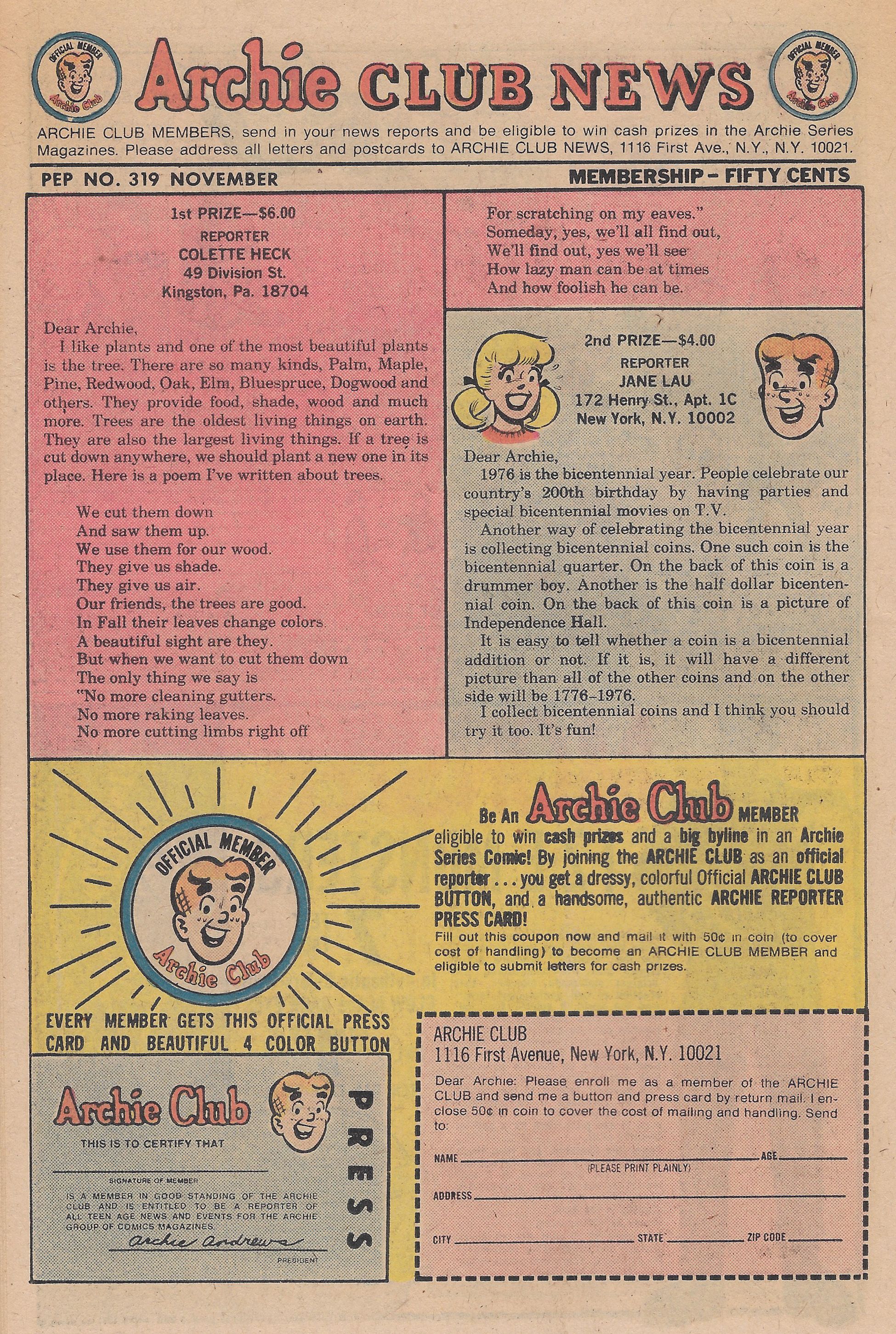 Read online Pep Comics comic -  Issue #319 - 26