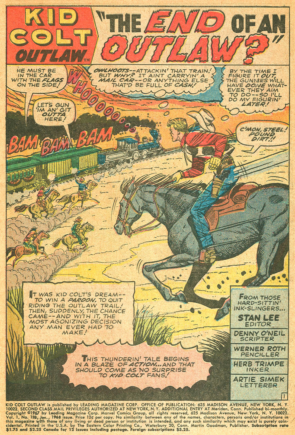 Read online Kid Colt Outlaw comic -  Issue #138 - 3