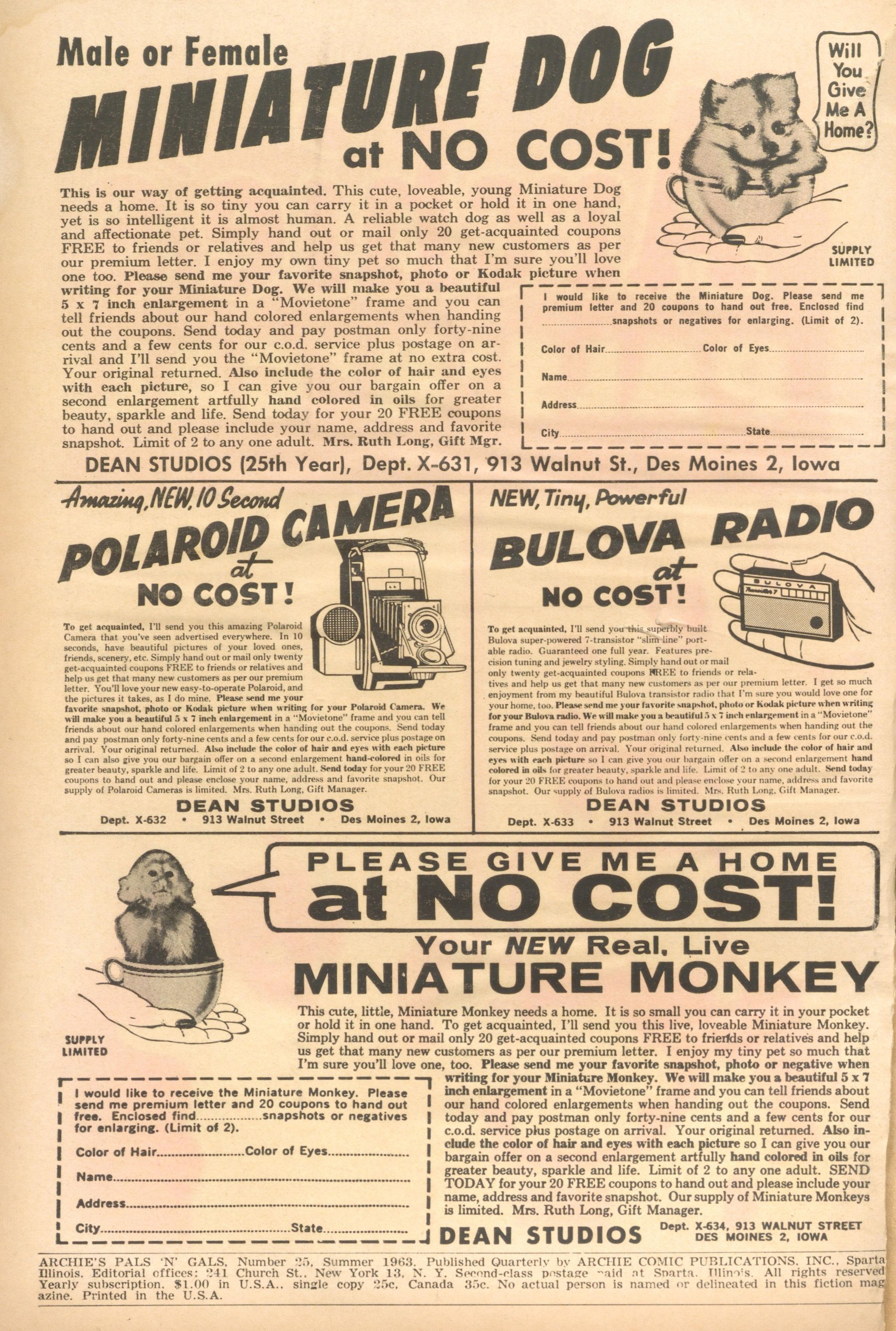 Read online Archie's Pals 'N' Gals (1952) comic -  Issue #25 - 2