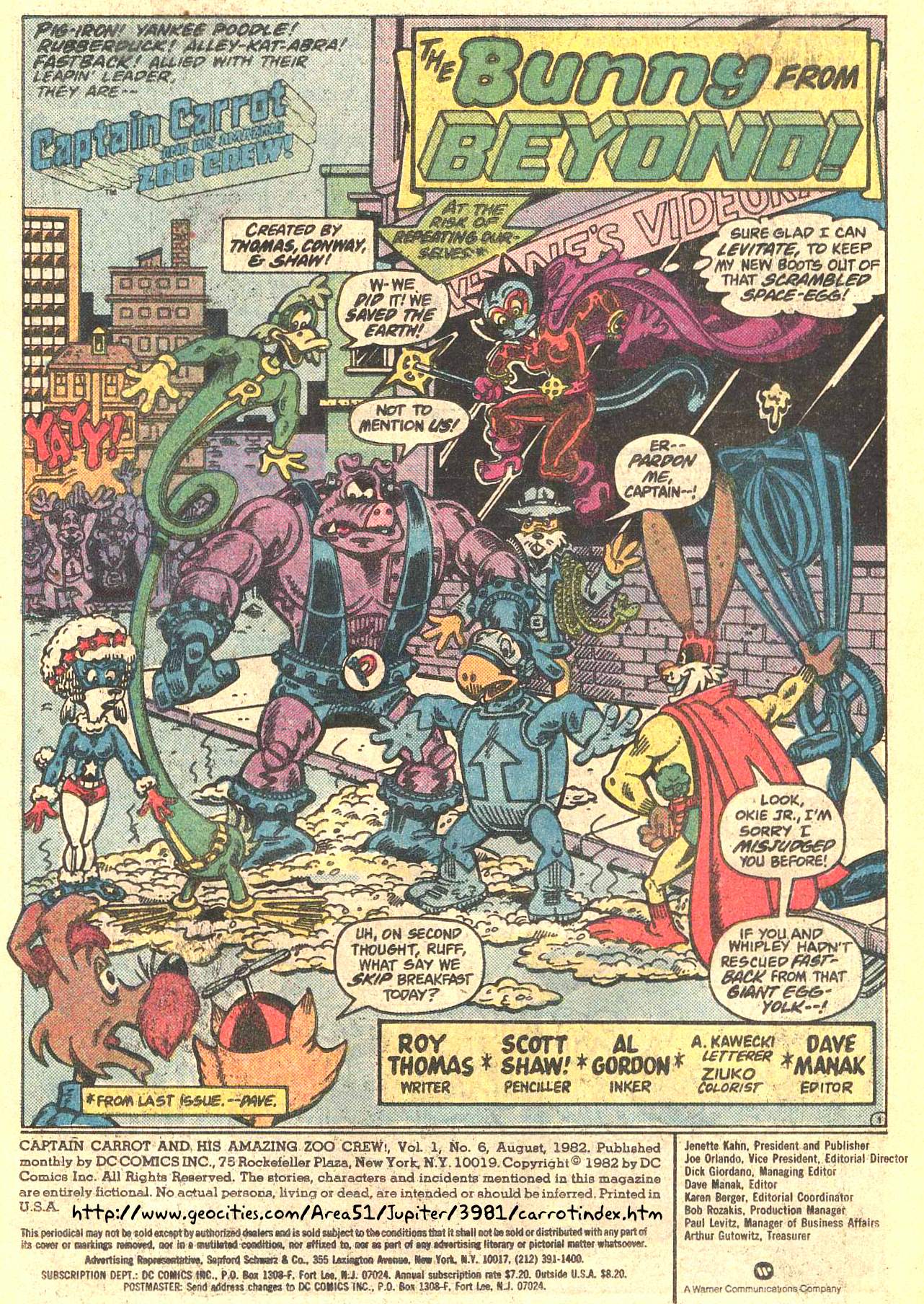 Read online Captain Carrot and His Amazing Zoo Crew! comic -  Issue #6 - 2