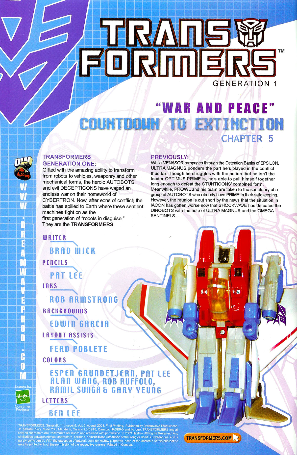 Read online Transformers: Generation 1 (2003) comic -  Issue #5 - 3