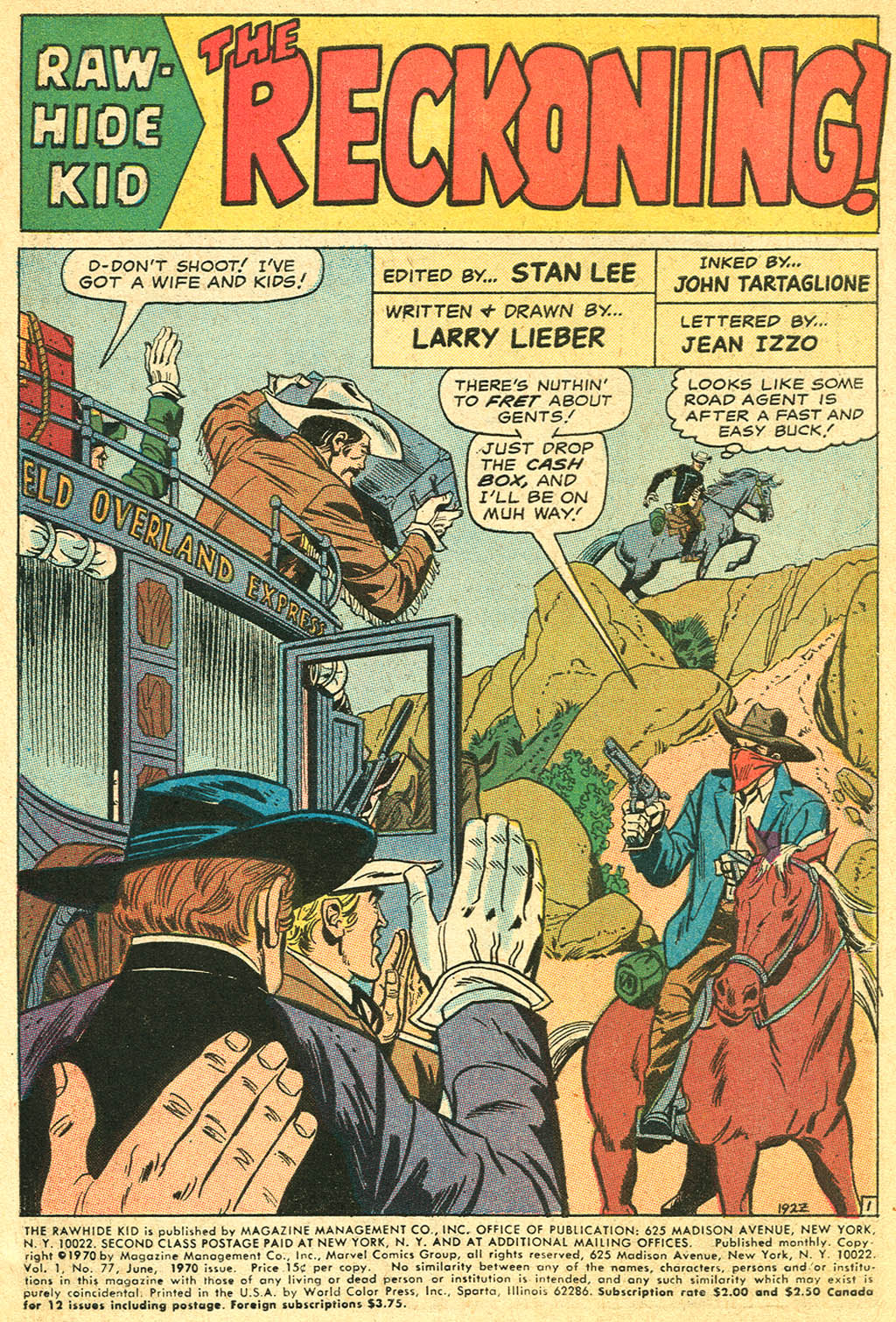 Read online The Rawhide Kid comic -  Issue #77 - 3