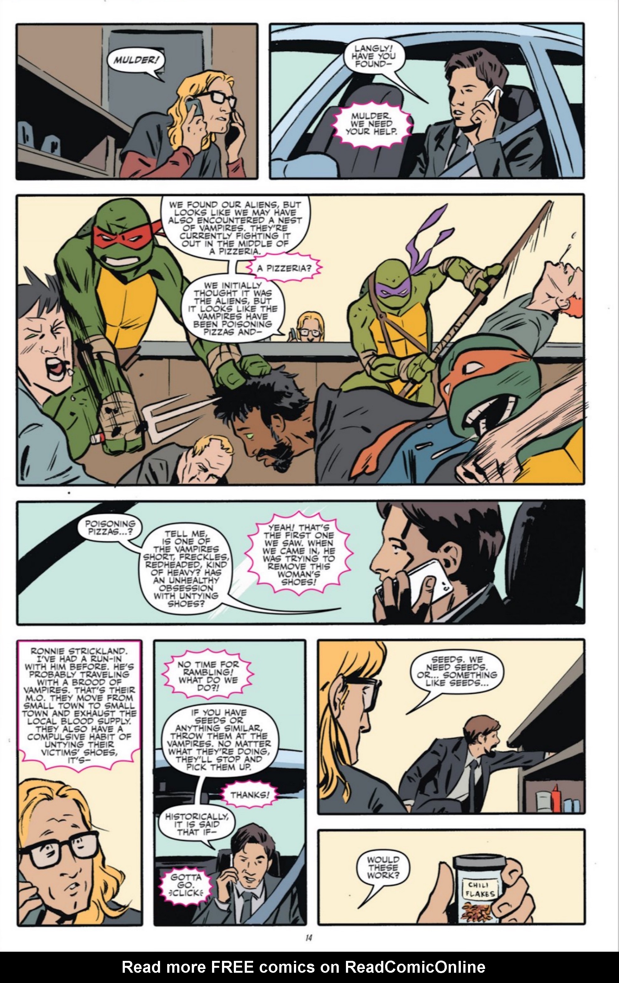 Read online The X-Files/Teenage Mutant Ninja Turtles: Conspiracy comic -  Issue # Full - 16