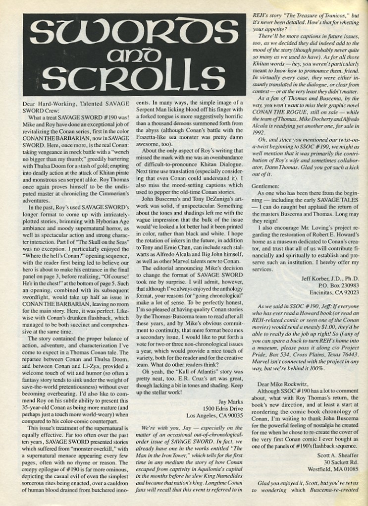 Read online The Savage Sword Of Conan comic -  Issue #195 - 64