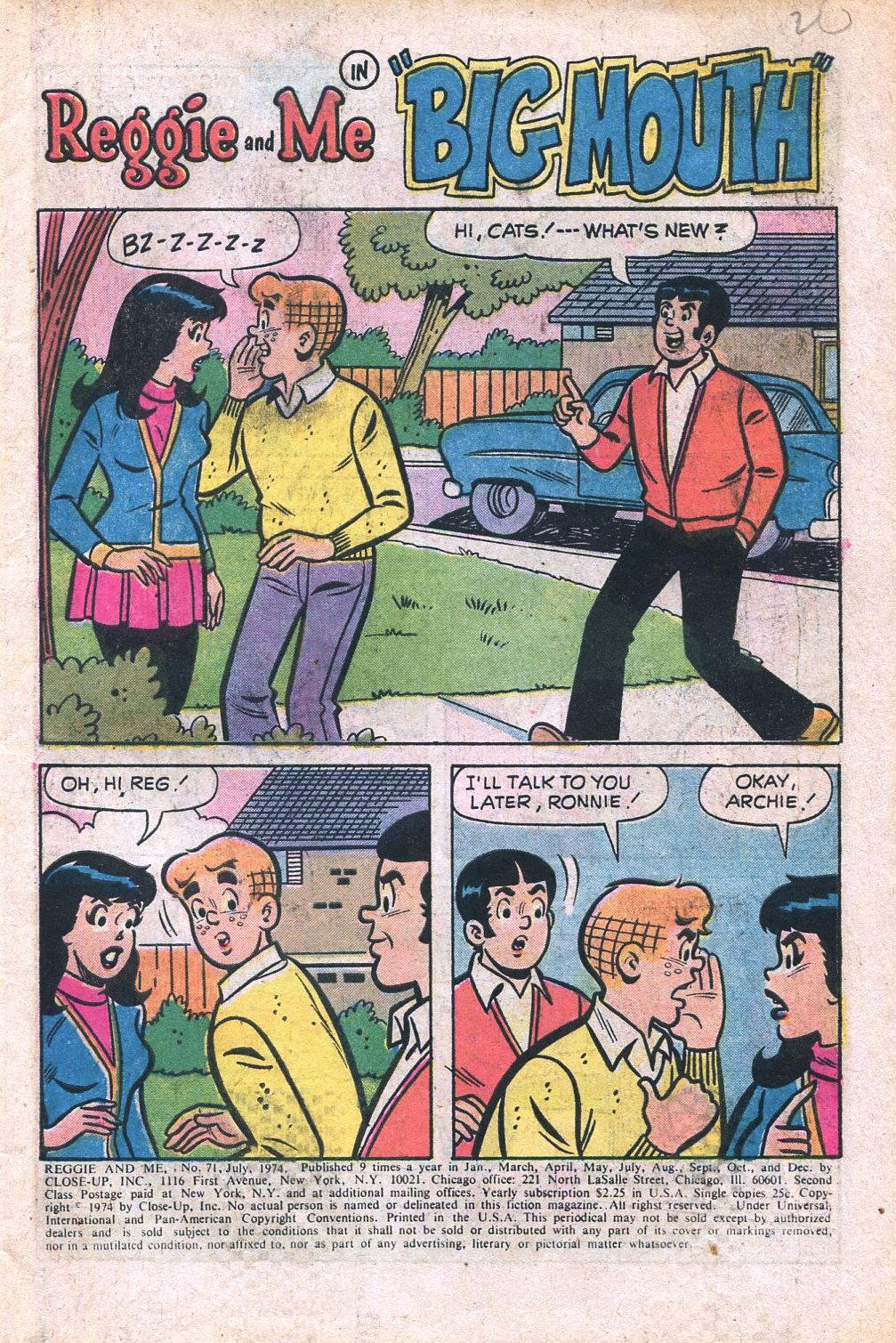 Read online Reggie and Me (1966) comic -  Issue #71 - 3