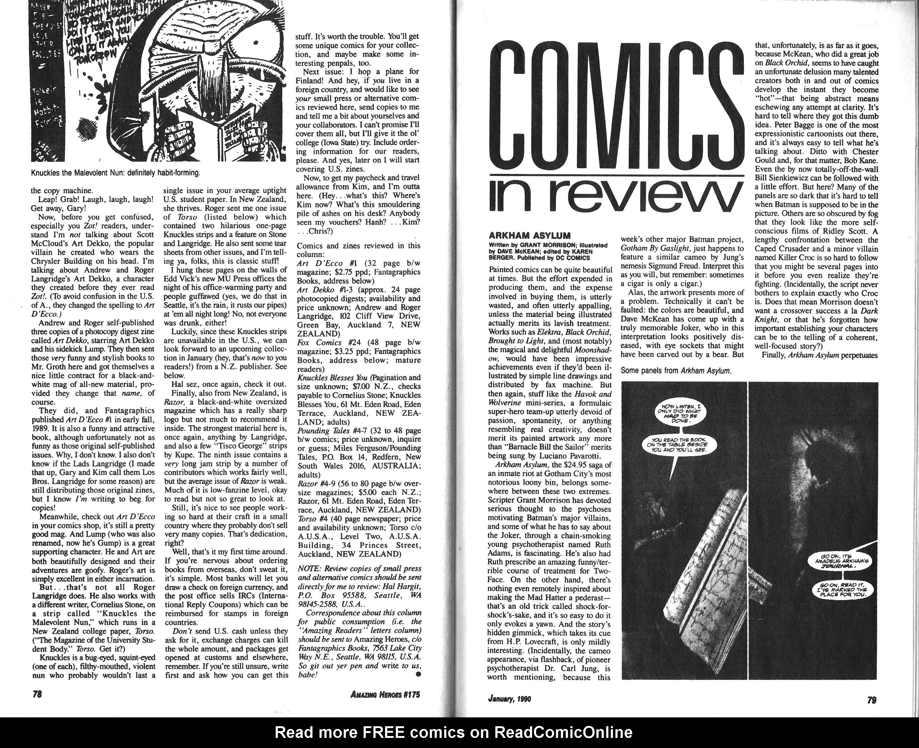 Read online Amazing Heroes comic -  Issue #175 - 40