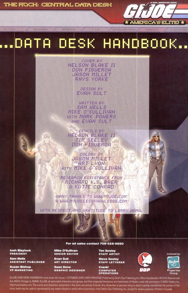 Read online G.I. Joe: Data Desk Handbook comic -  Issue #1 - 2
