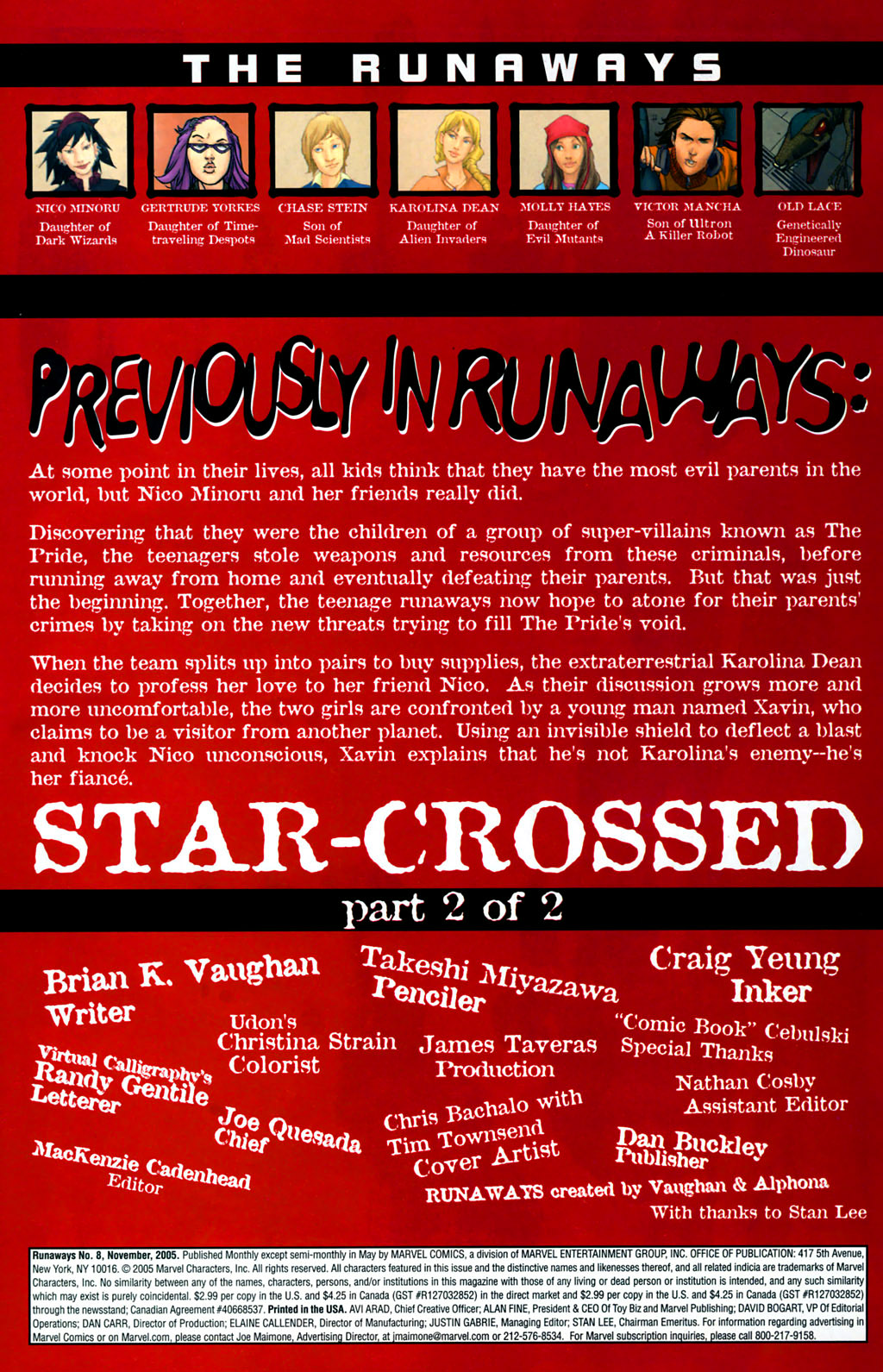 Read online Runaways (2005) comic -  Issue #8 - 2