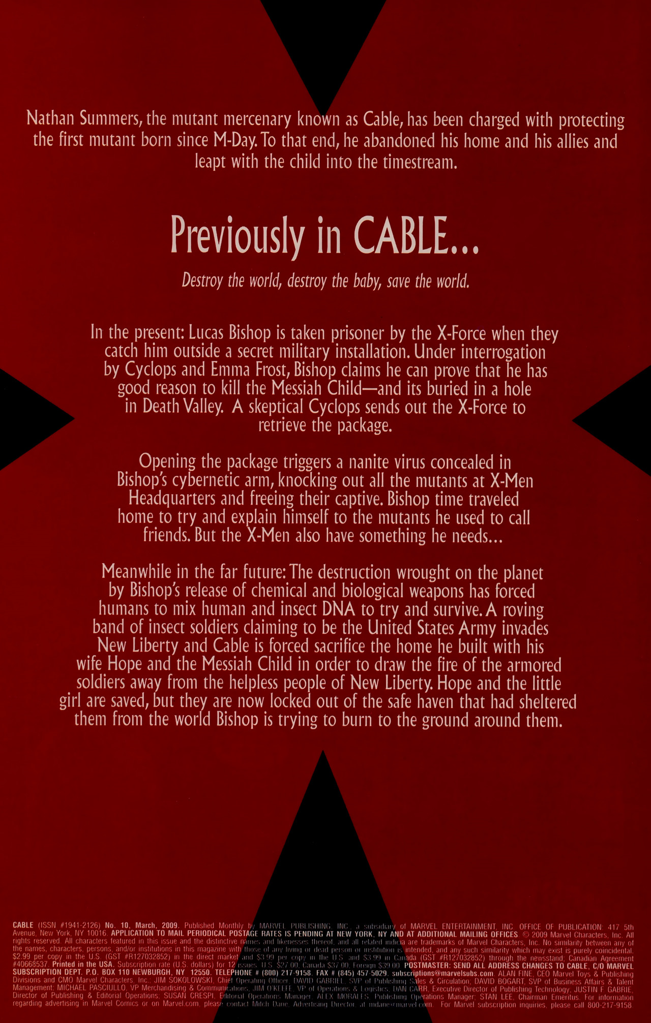 Read online Cable (2008) comic -  Issue #10 - 2