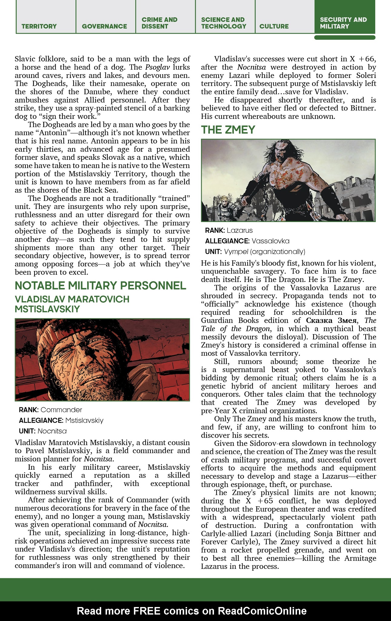Read online Lazarus Sourcebook comic -  Issue # Vol. 3 - 37