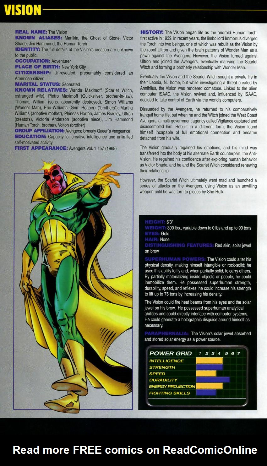 Read online The Official Handbook of the Marvel Universe: Book of the Dead comic -  Issue # Full - 46