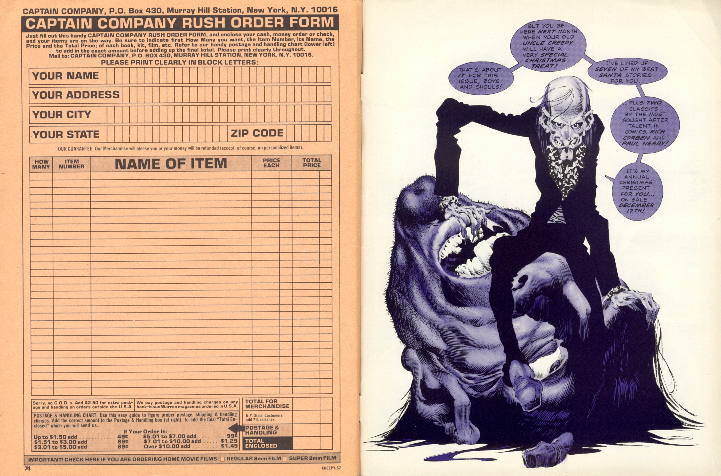 Read online Creepy (1964) comic -  Issue #67 - 68