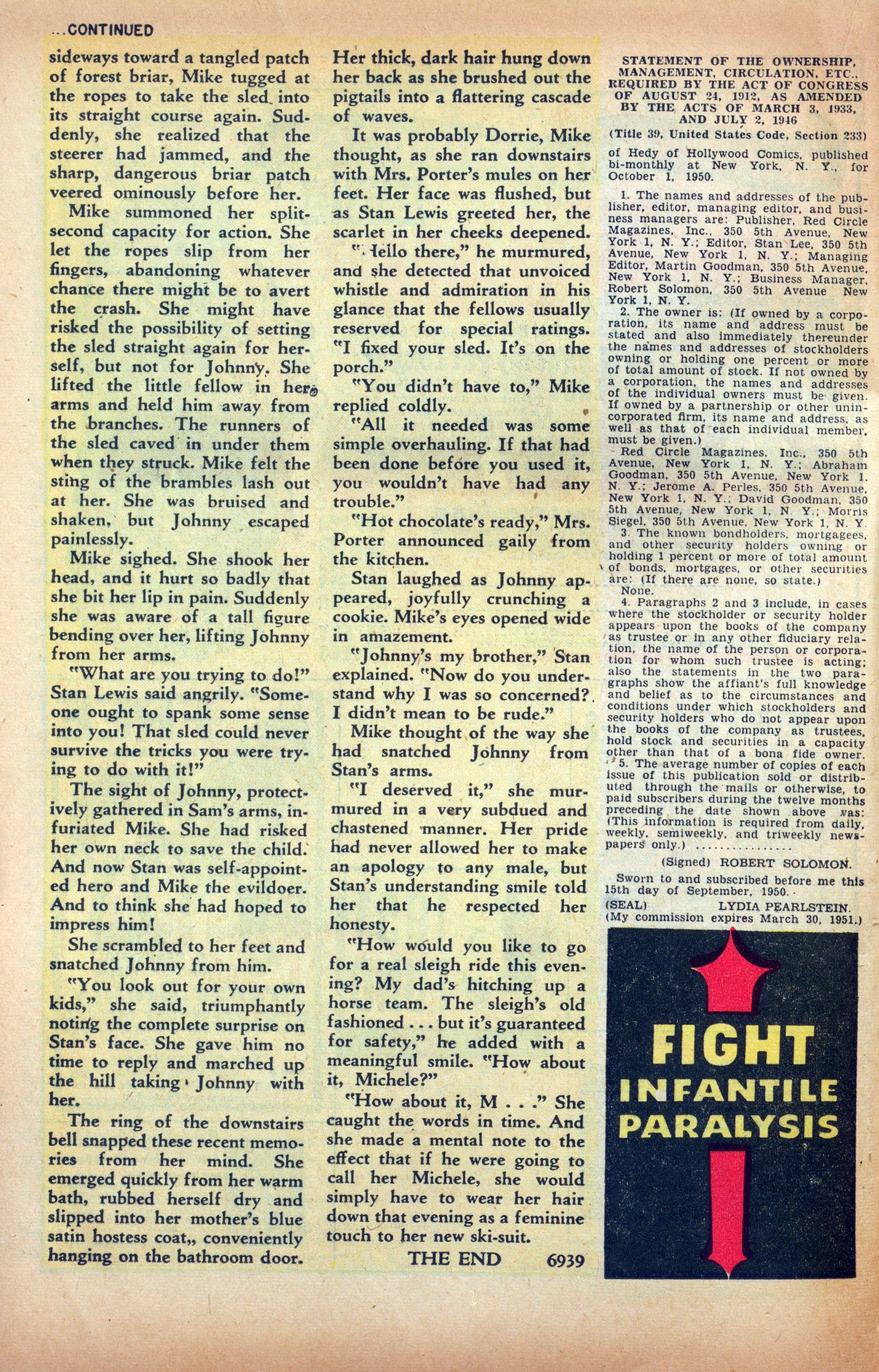 Read online Hedy Of Hollywood Comics comic -  Issue #42 - 24