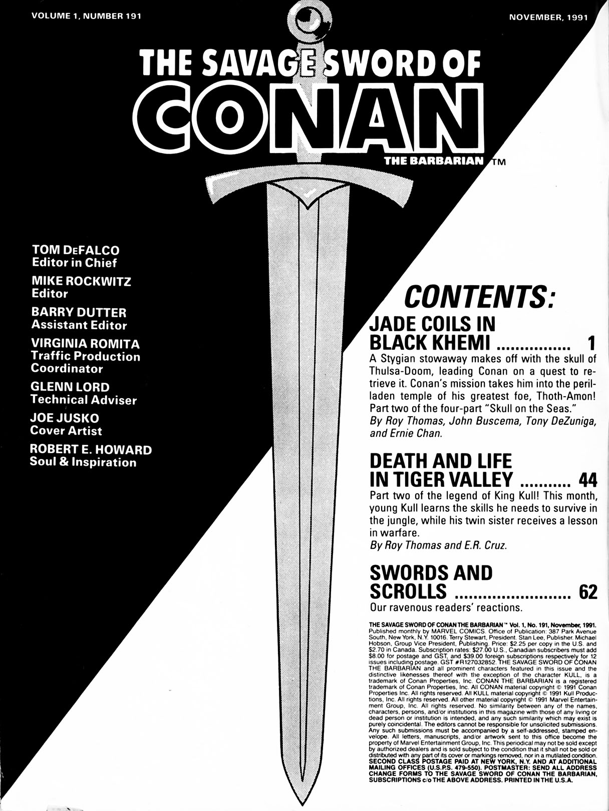 The Savage Sword Of Conan Issue 191 | Read The Savage Sword Of Conan Issue  191 comic online in high quality. Read Full Comic online for free - Read  comics online in