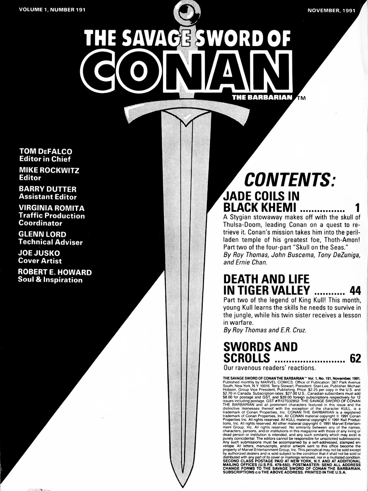The Savage Sword Of Conan issue 191 - Page 2