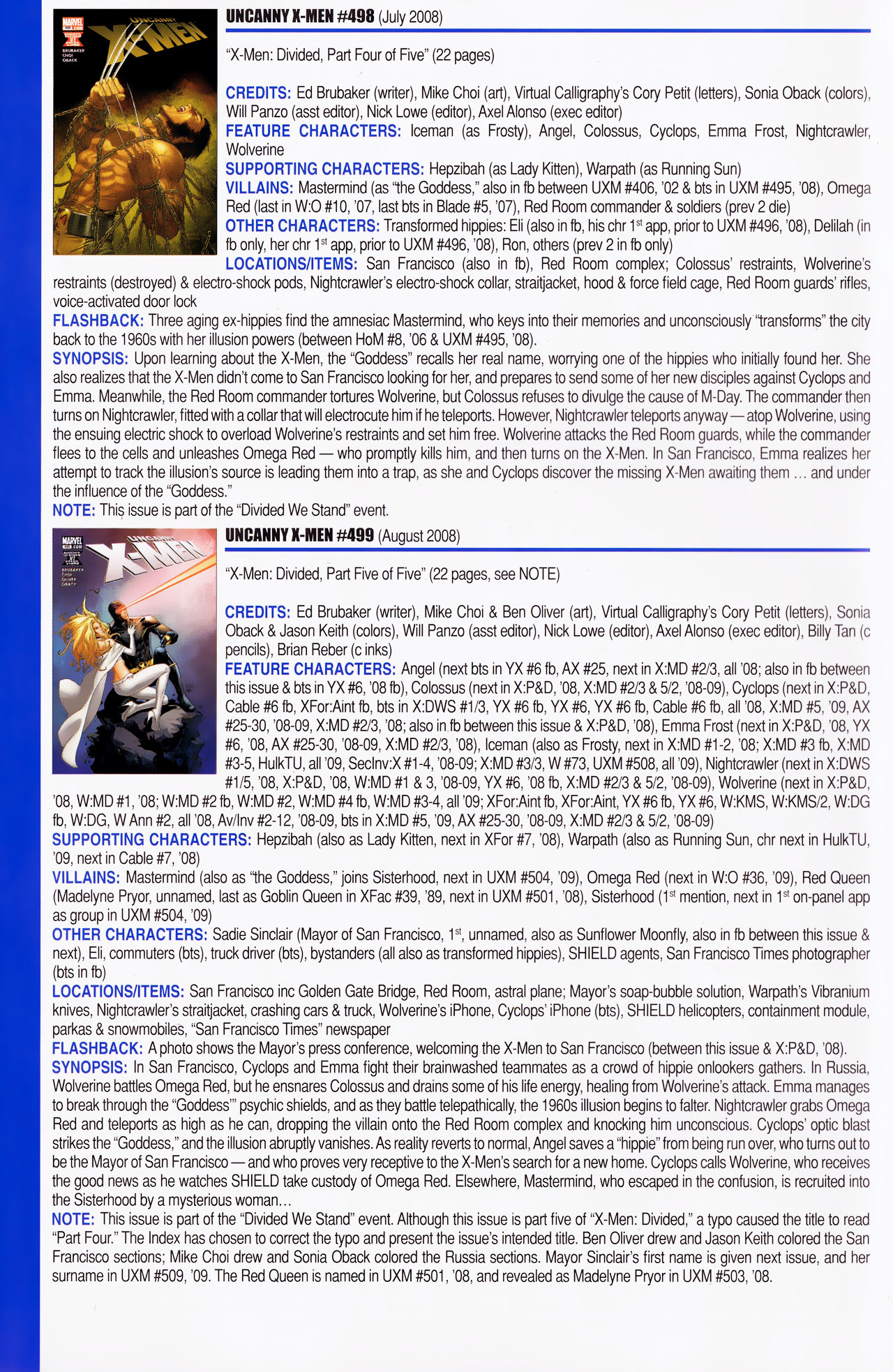 Read online Official Index to the Marvel Universe comic -  Issue #13 - 52