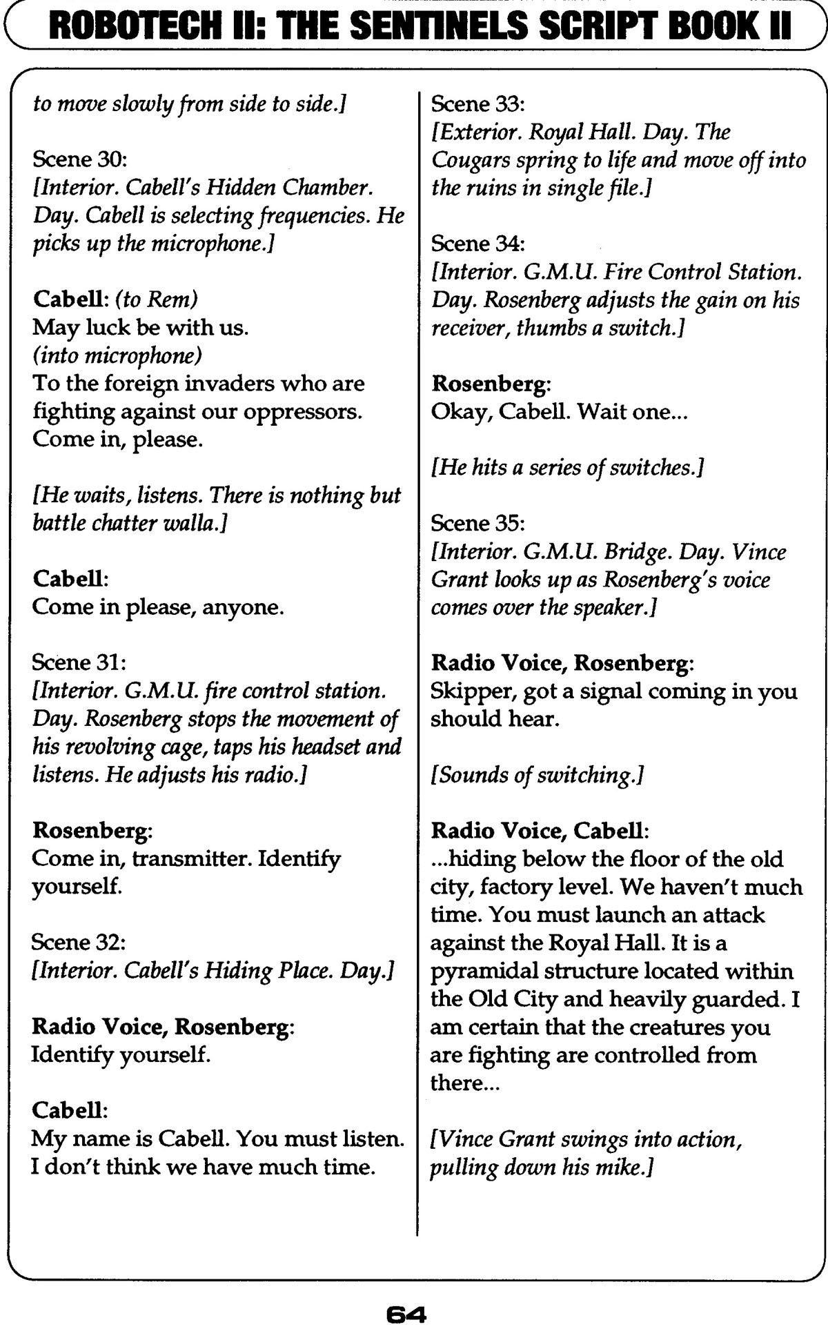 Read online Robotech II: The Sentinels comic -  Issue # _Script Book 2 - 62