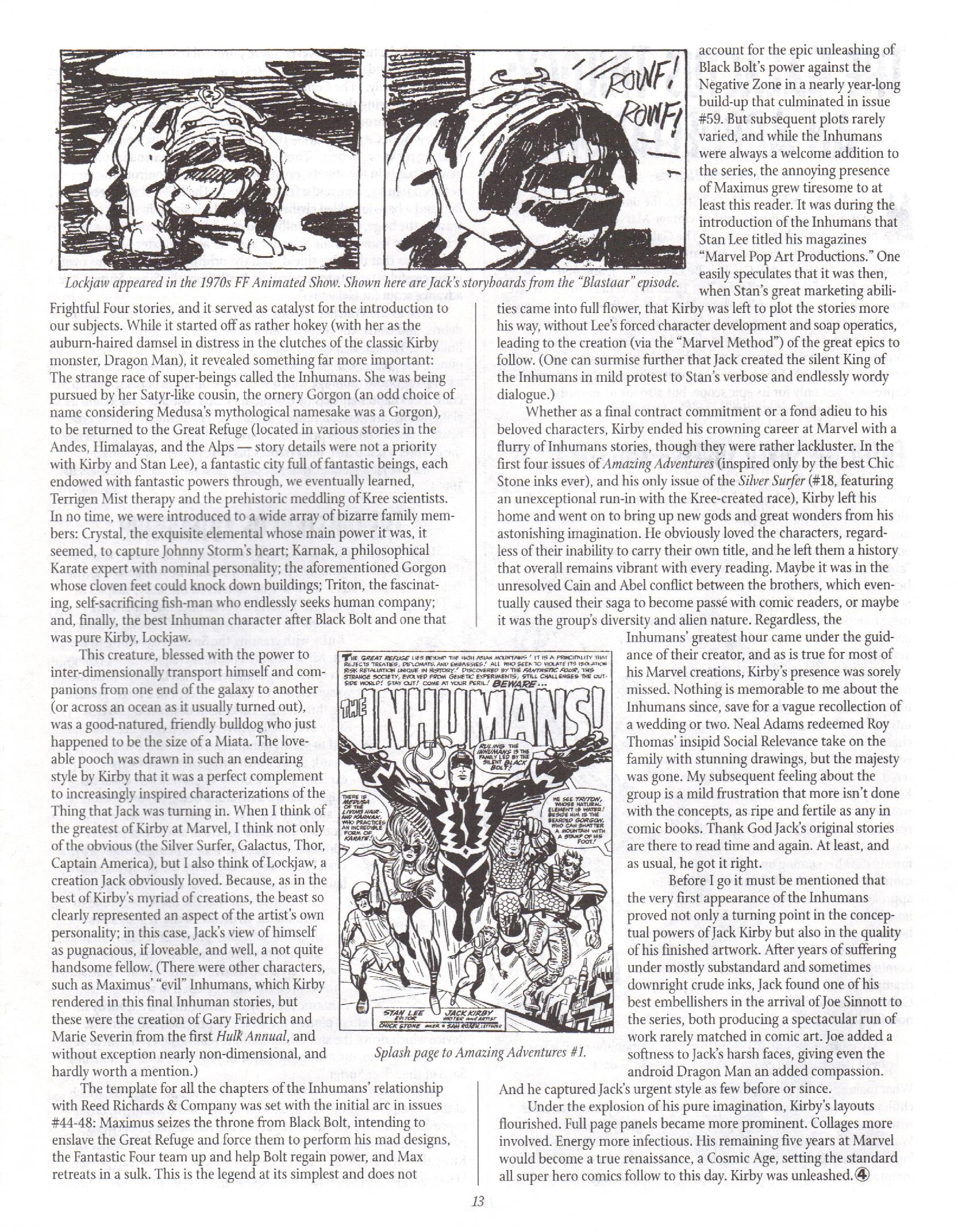 Read online The Jack Kirby Collector comic -  Issue #9 - 13