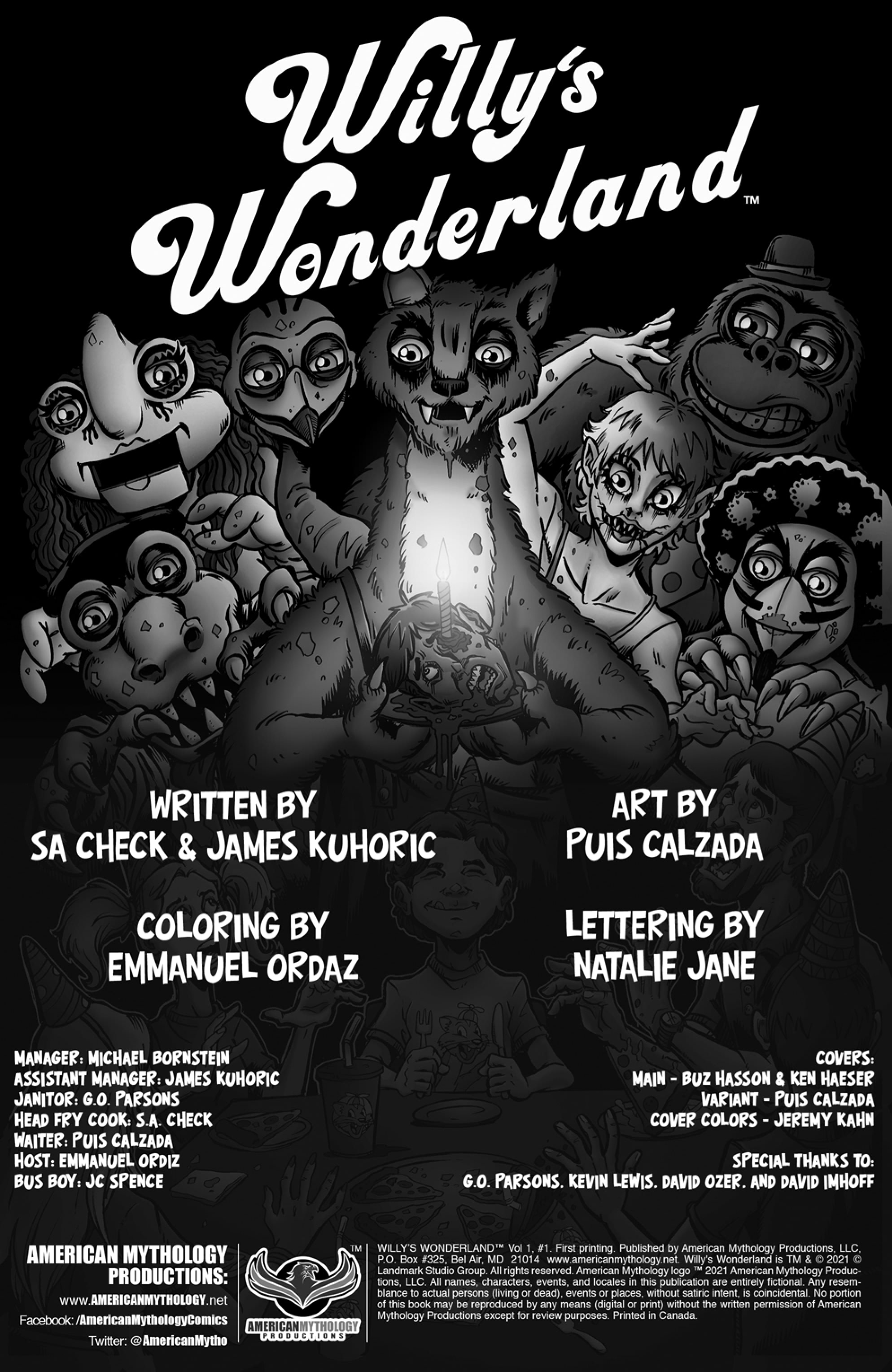 Read online Willy's Wonderland comic -  Issue #1 - 2