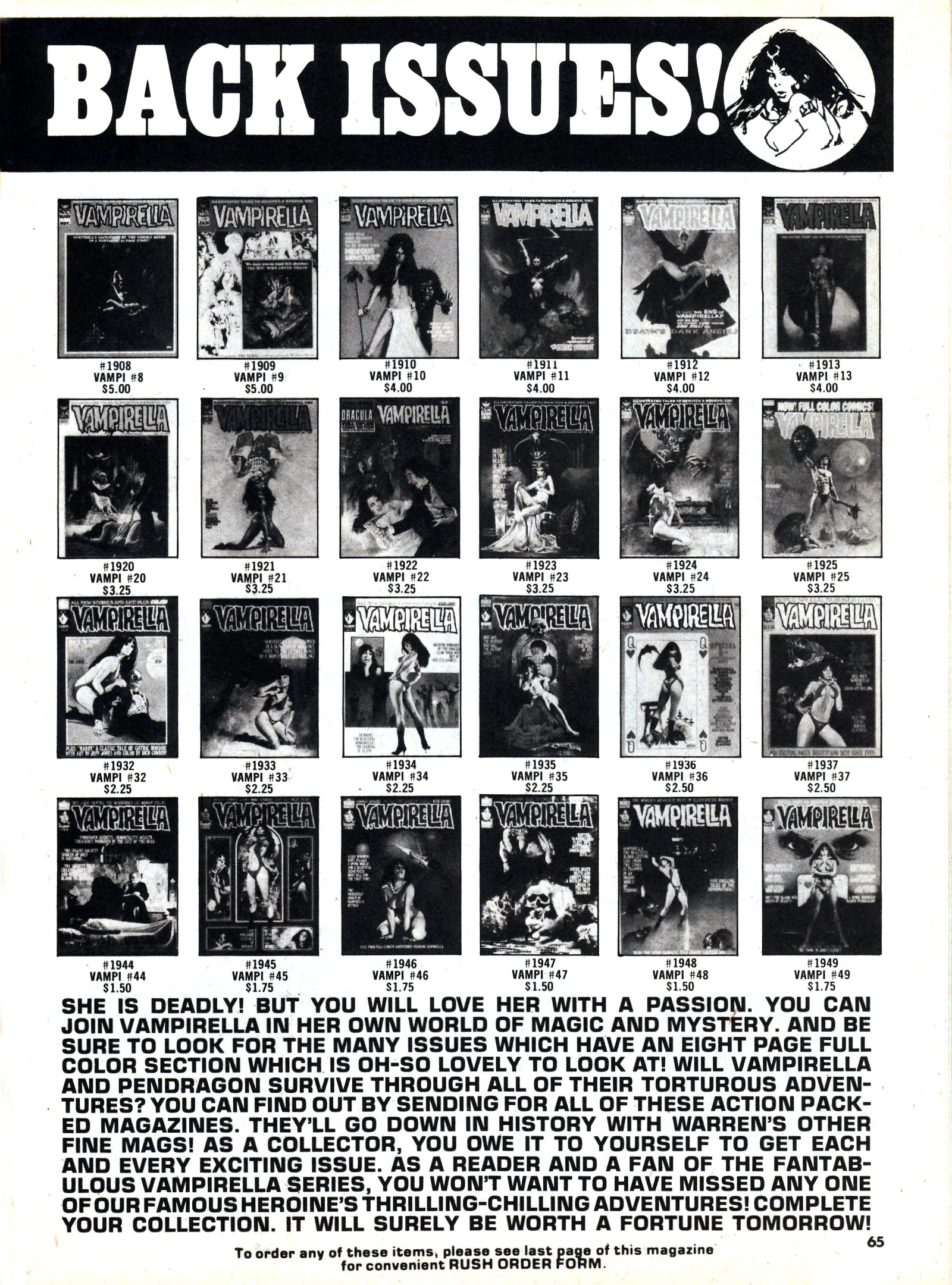 Read online Vampirella (1969) comic -  Issue #56 - 65