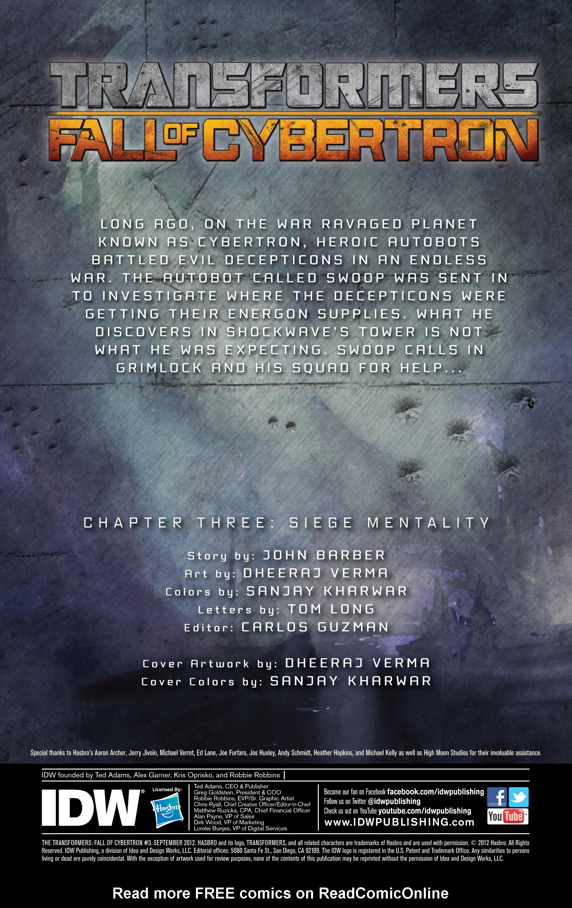 Read online The Transformers: Fall of Cybertron comic -  Issue #3 - 2