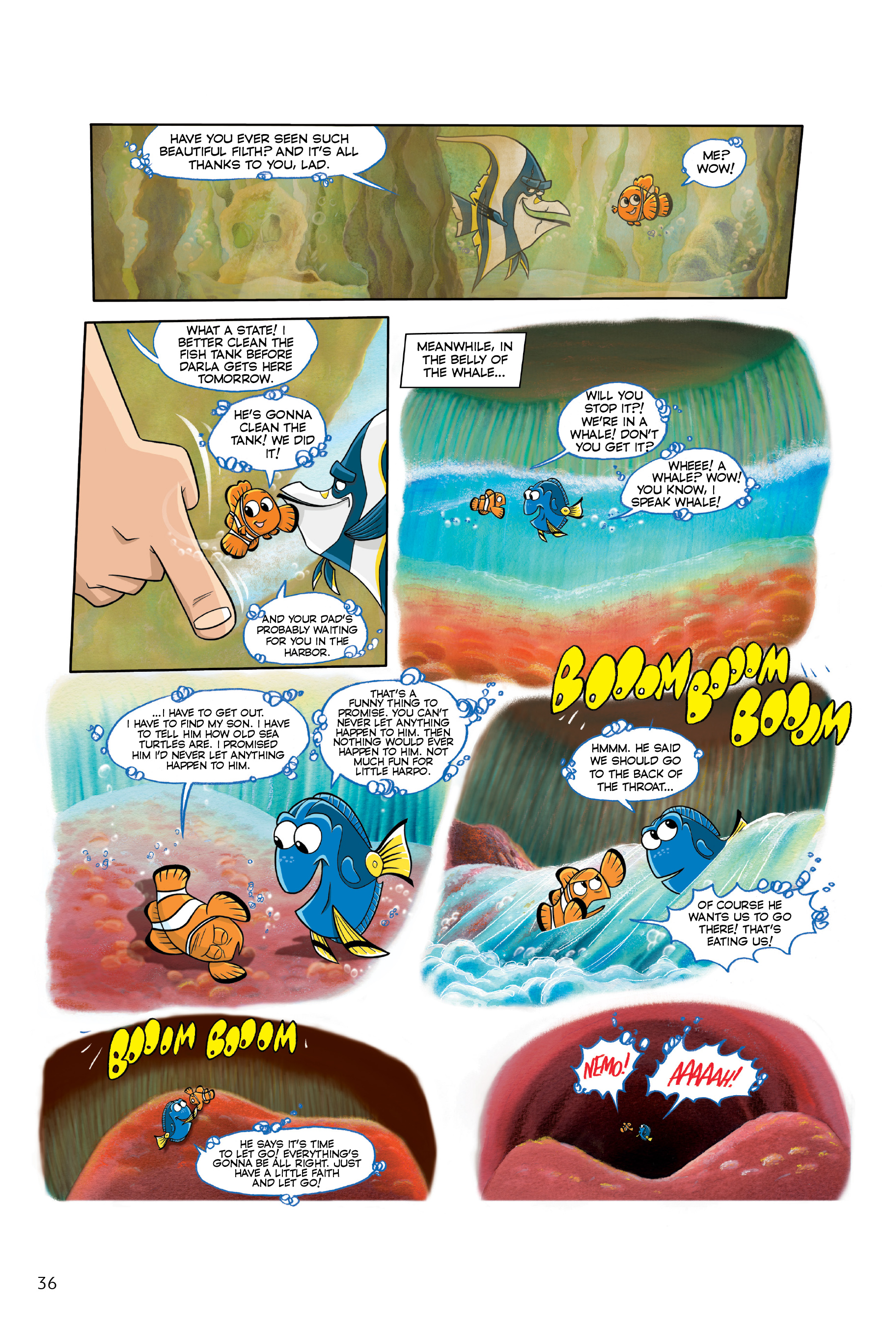Read online Disney/PIXAR Finding Nemo and Finding Dory: The Story of the Movies in Comics comic -  Issue # TPB - 36