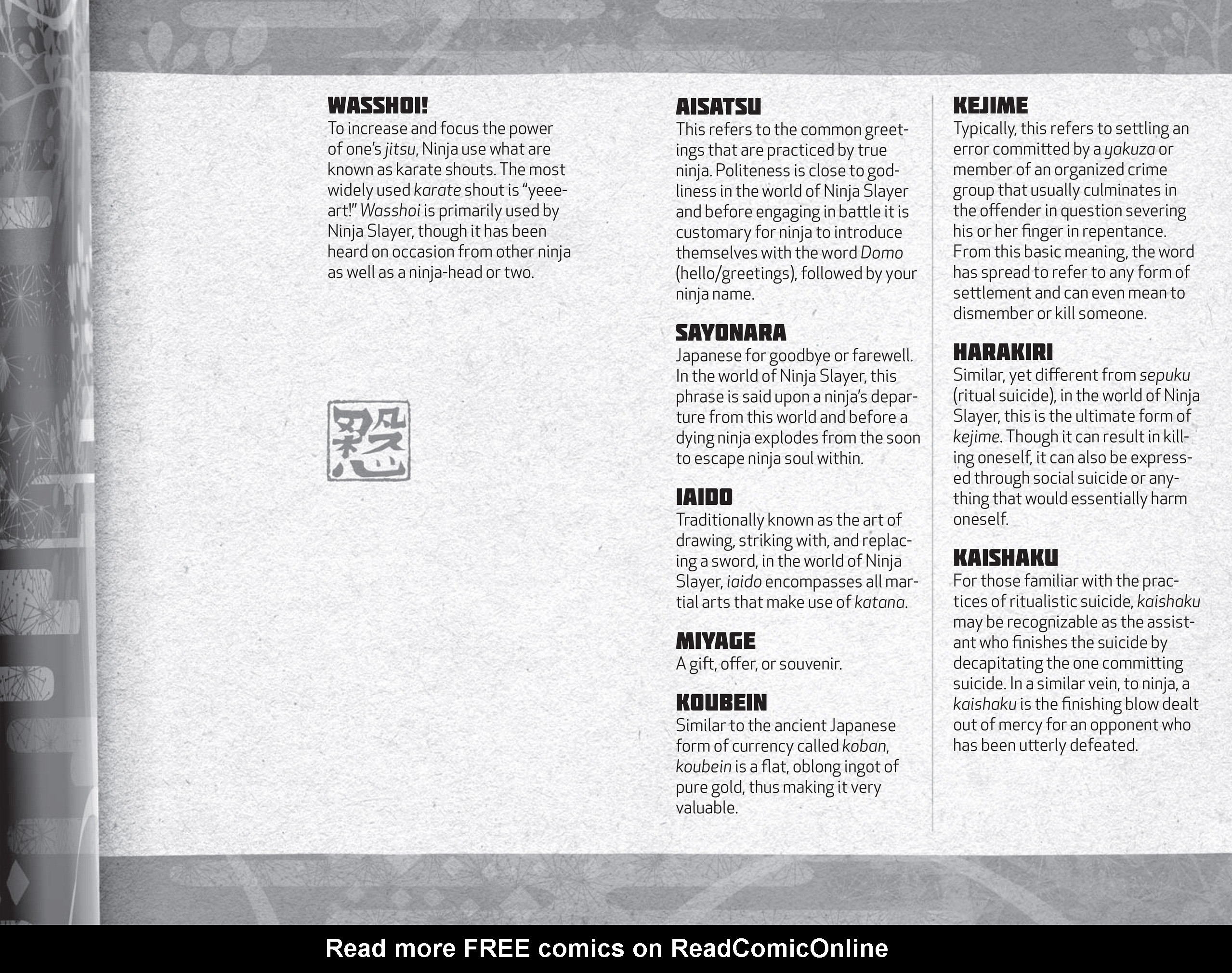 Read online Ninja Slayer Kills! comic -  Issue #1 - 180