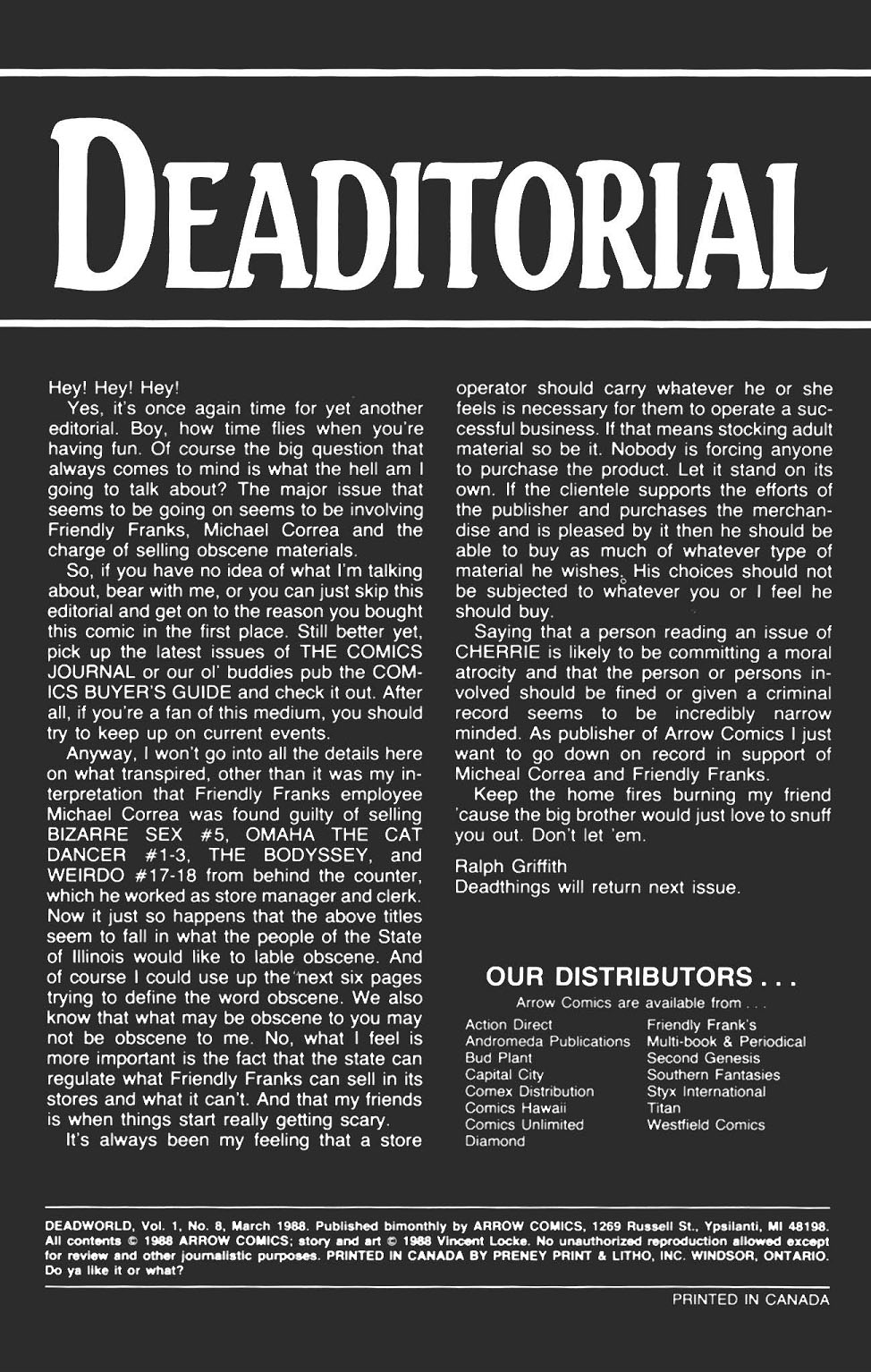 Read online Deadworld (1986) comic -  Issue #8 - 2