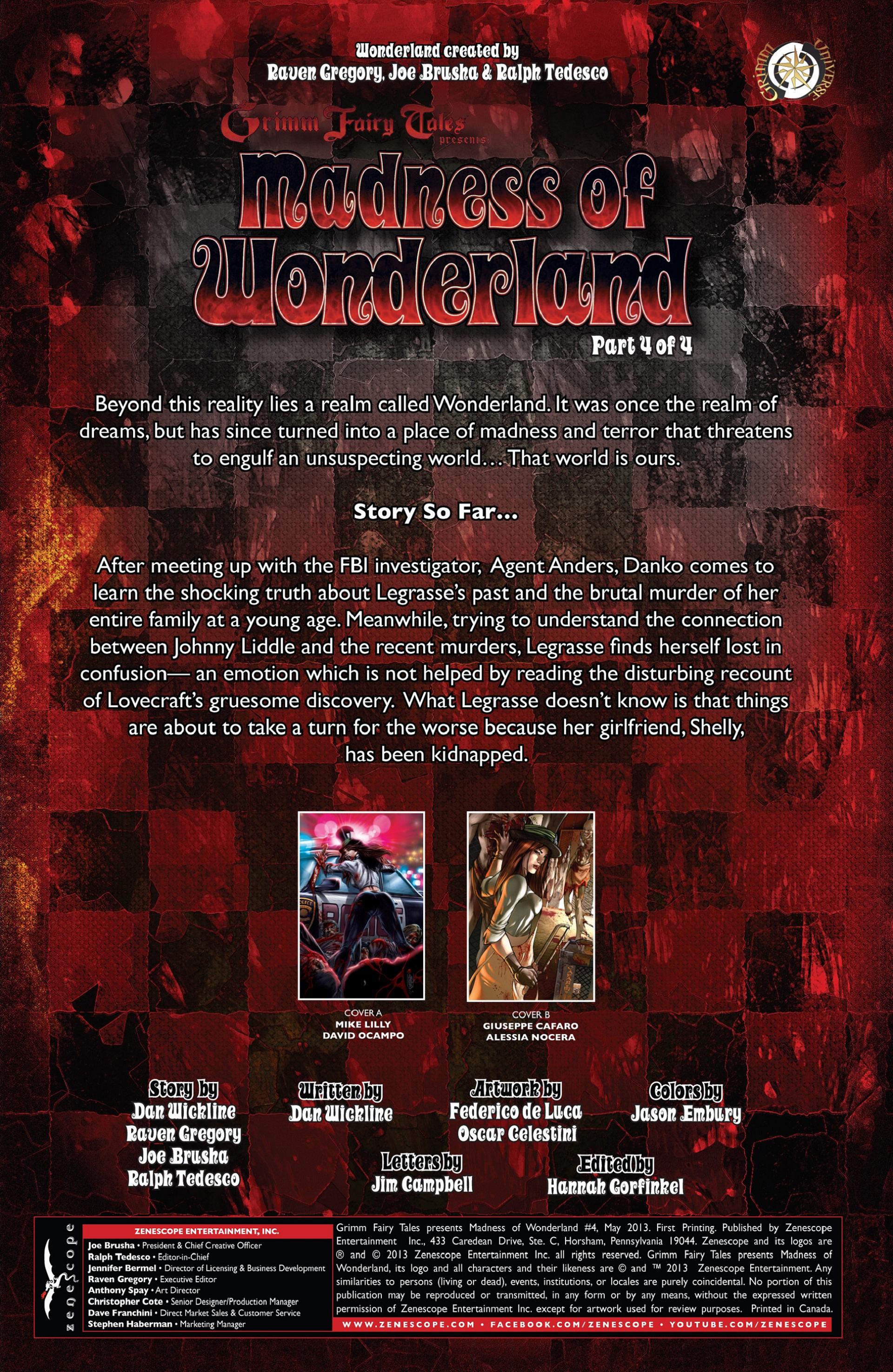 Read online Grimm Fairy Tales presents Madness of Wonderland comic -  Issue #4 - 2