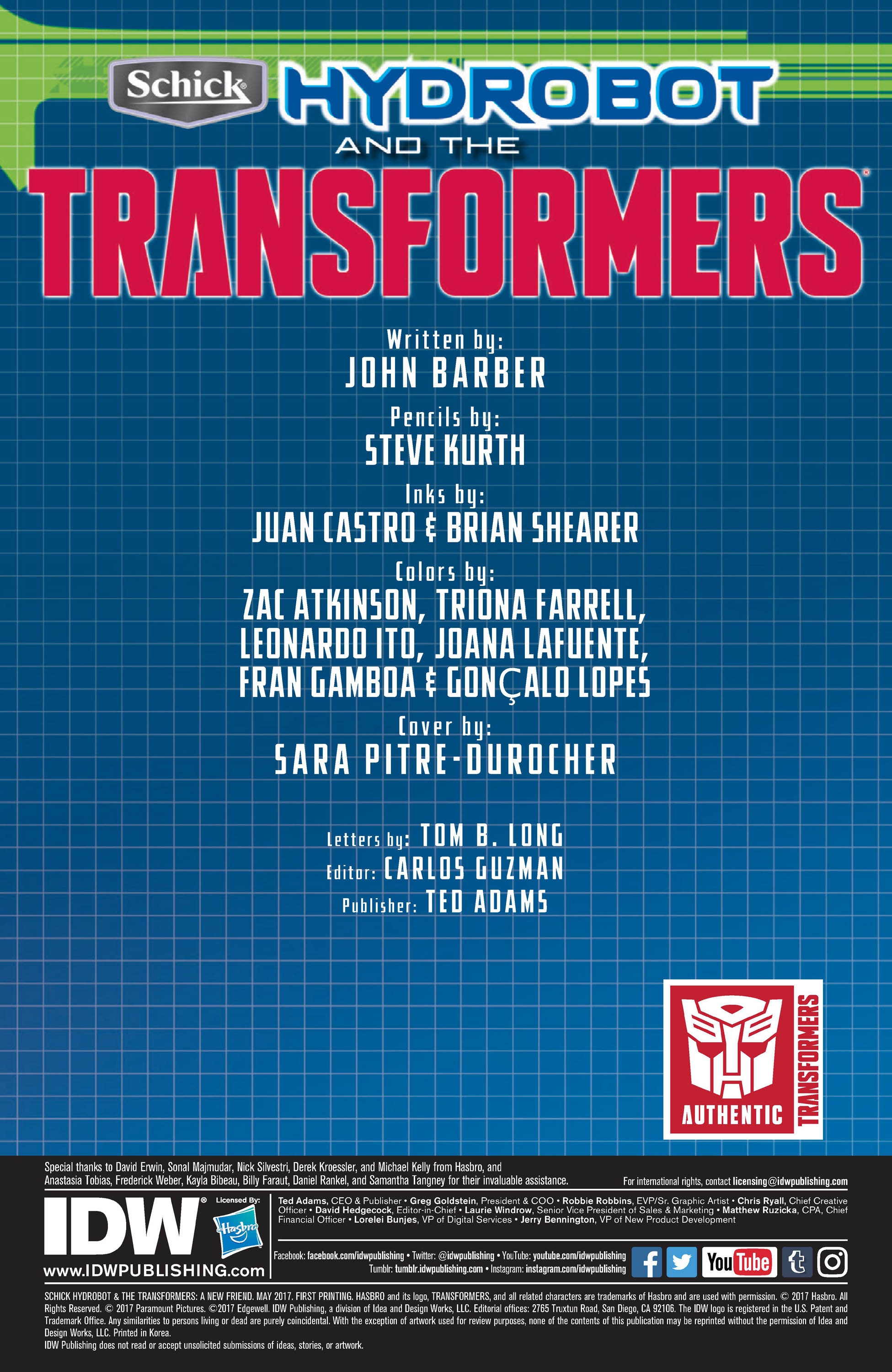 Read online Schick Hydrobot & the Transformers: A New Friend comic -  Issue # Full - 2