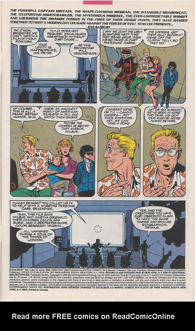 Read online Excalibur (1988) comic -  Issue #51 - 2