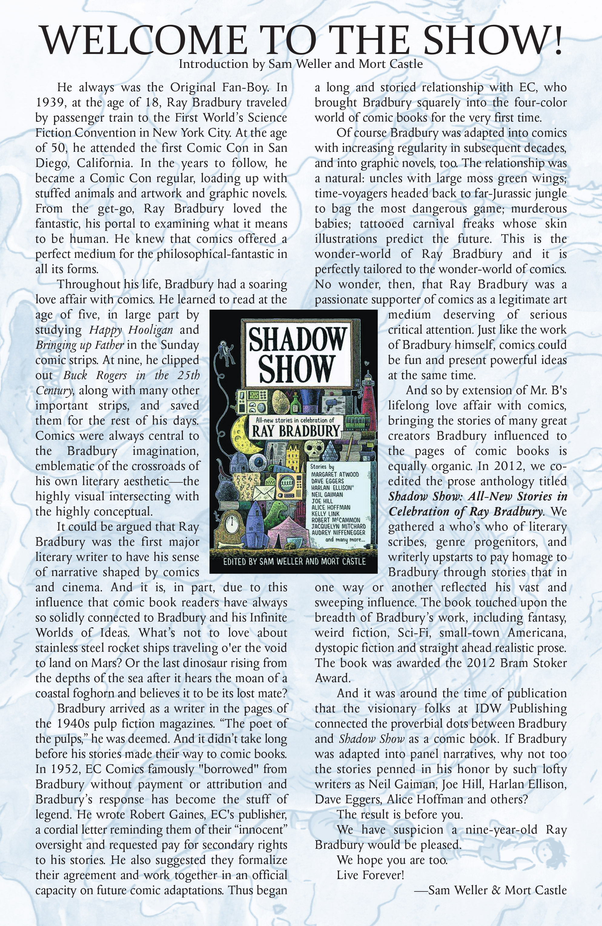 Read online Shadow Show: Stories in Celebration of Ray Bradbury comic -  Issue #1 - 3