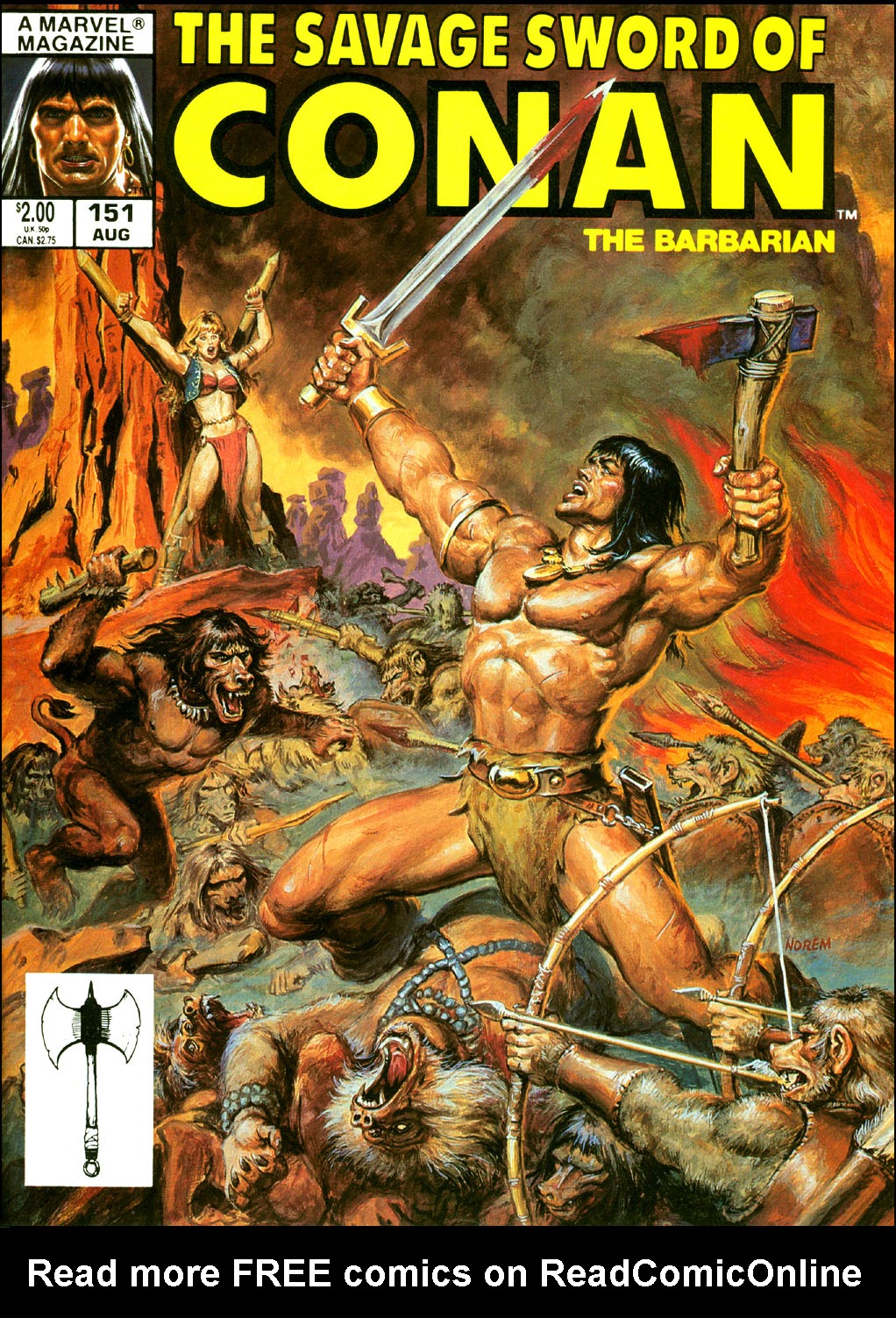 Read online The Savage Sword Of Conan comic -  Issue #151 - 1