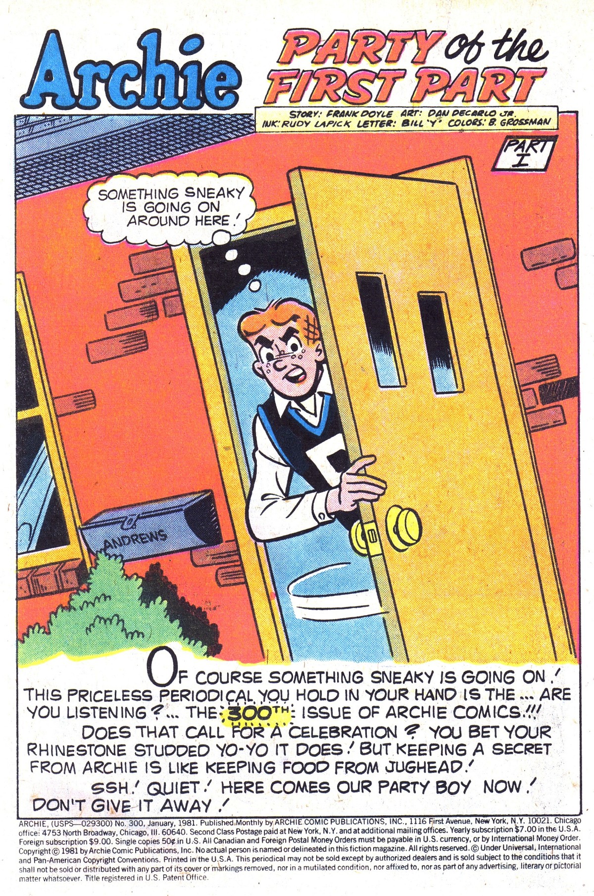 Read online Archie (1960) comic -  Issue #300 - 3