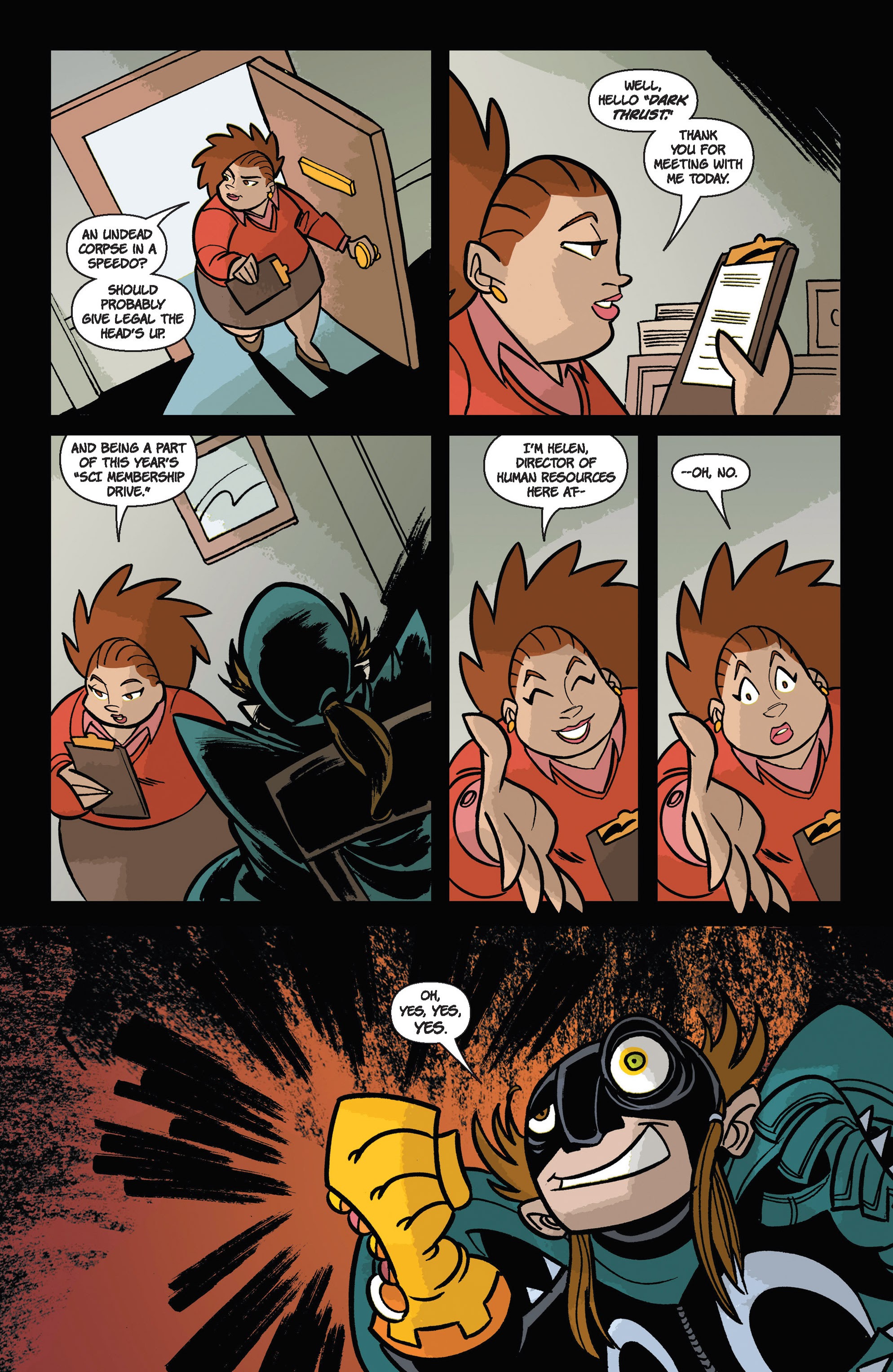 Read online Super Human Resources comic -  Issue #1 - 11