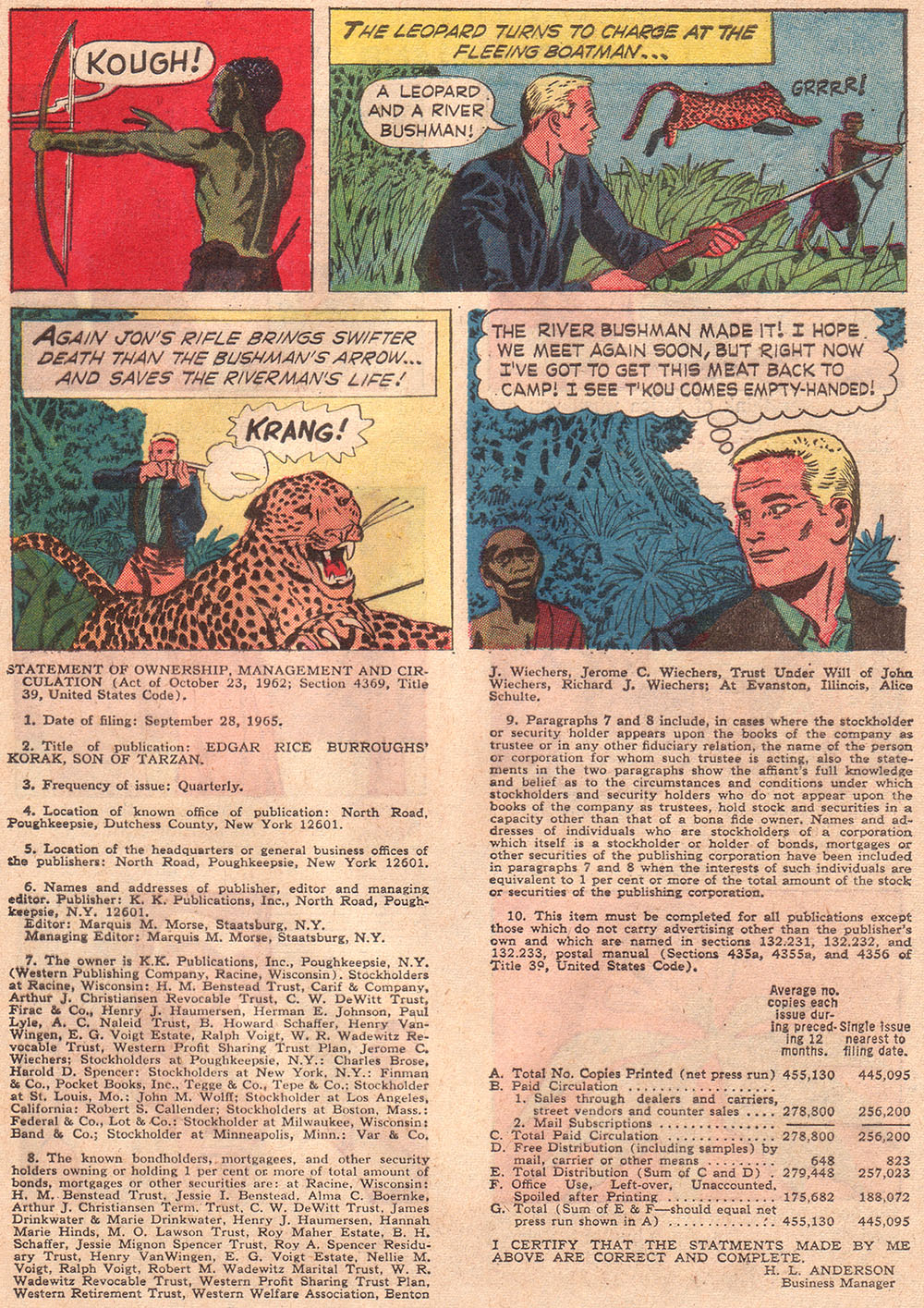 Read online Korak, Son of Tarzan (1964) comic -  Issue #13 - 33